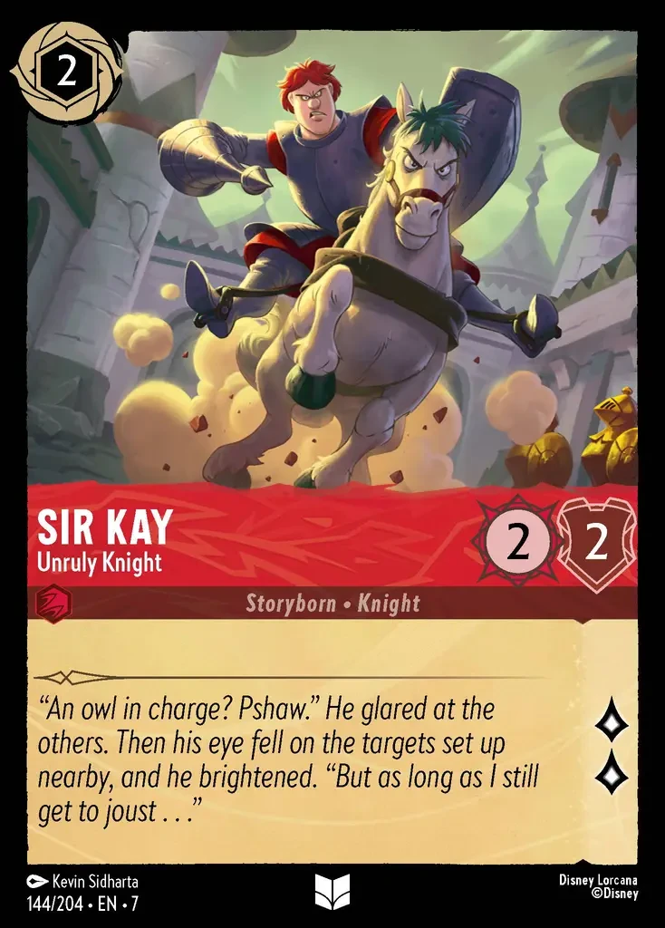2025 Archazia's Island Sir Kay, Unruly Knight #144 Uncommon card image