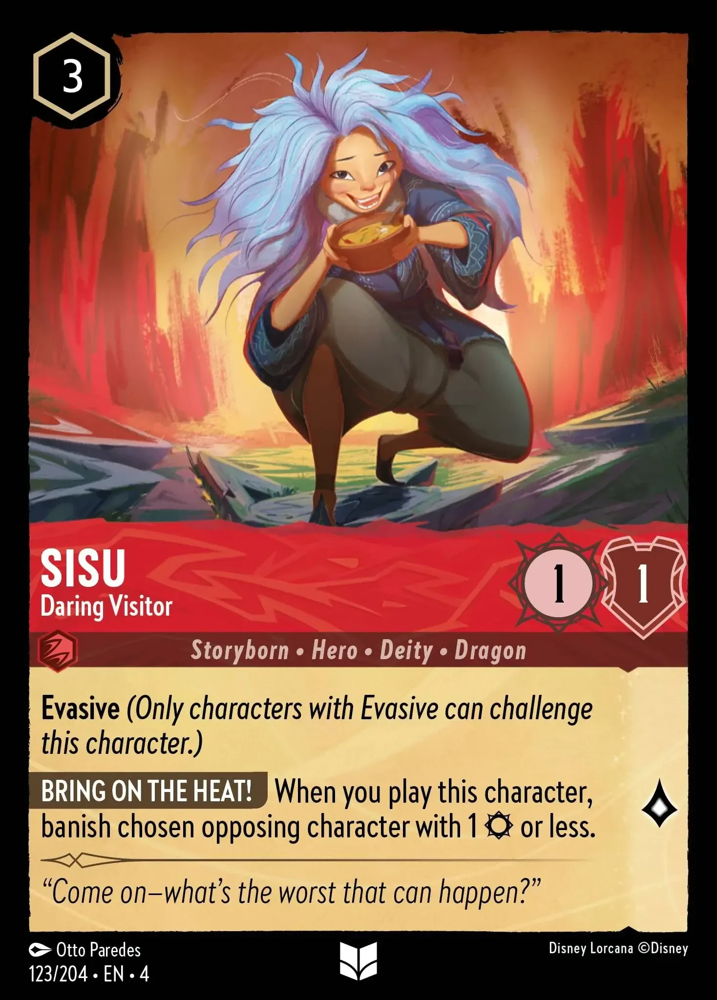 2024 Ursula's Return Sisu - Daring Visitor Uncommon #123 Uncommon card image