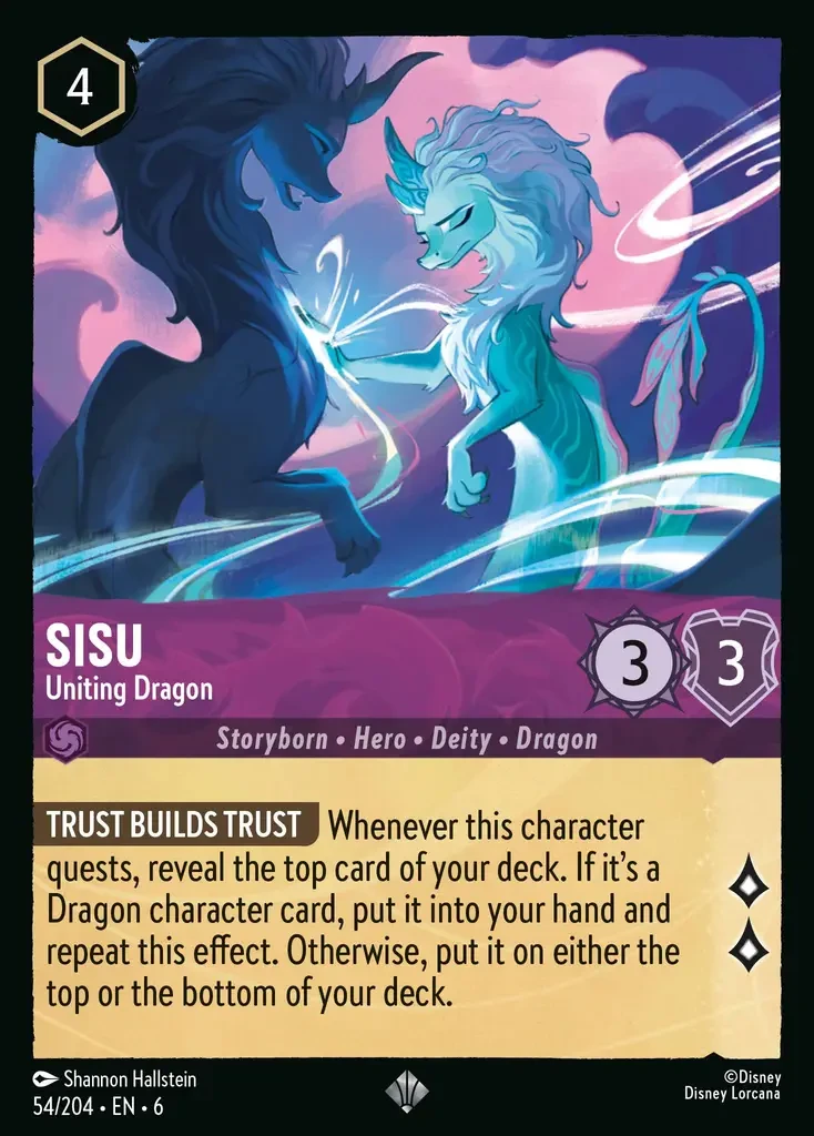 2024 Azurite Sea Sisu - Uniting Dragon #54 Super Rare card image