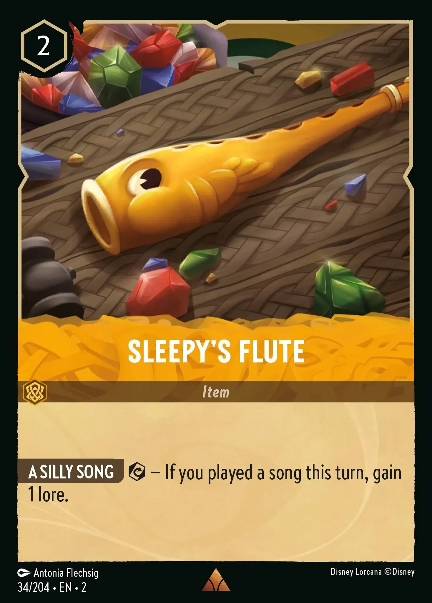 2023 Rise of The Floodborn Sleepy's Flute #34 Rare card image