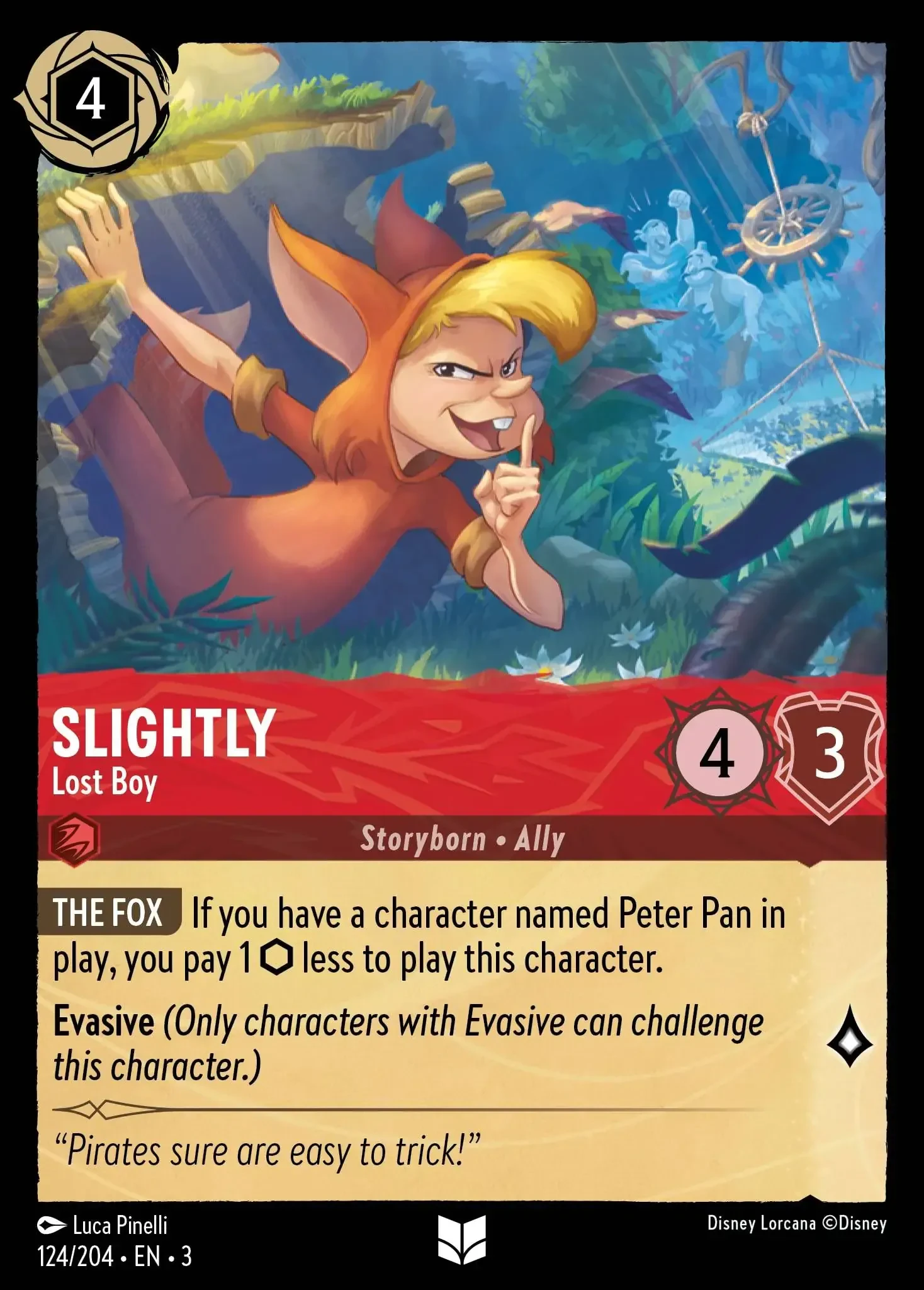 2024 Into the Inklands Slightly - Lost Boy #124 Uncommon card image