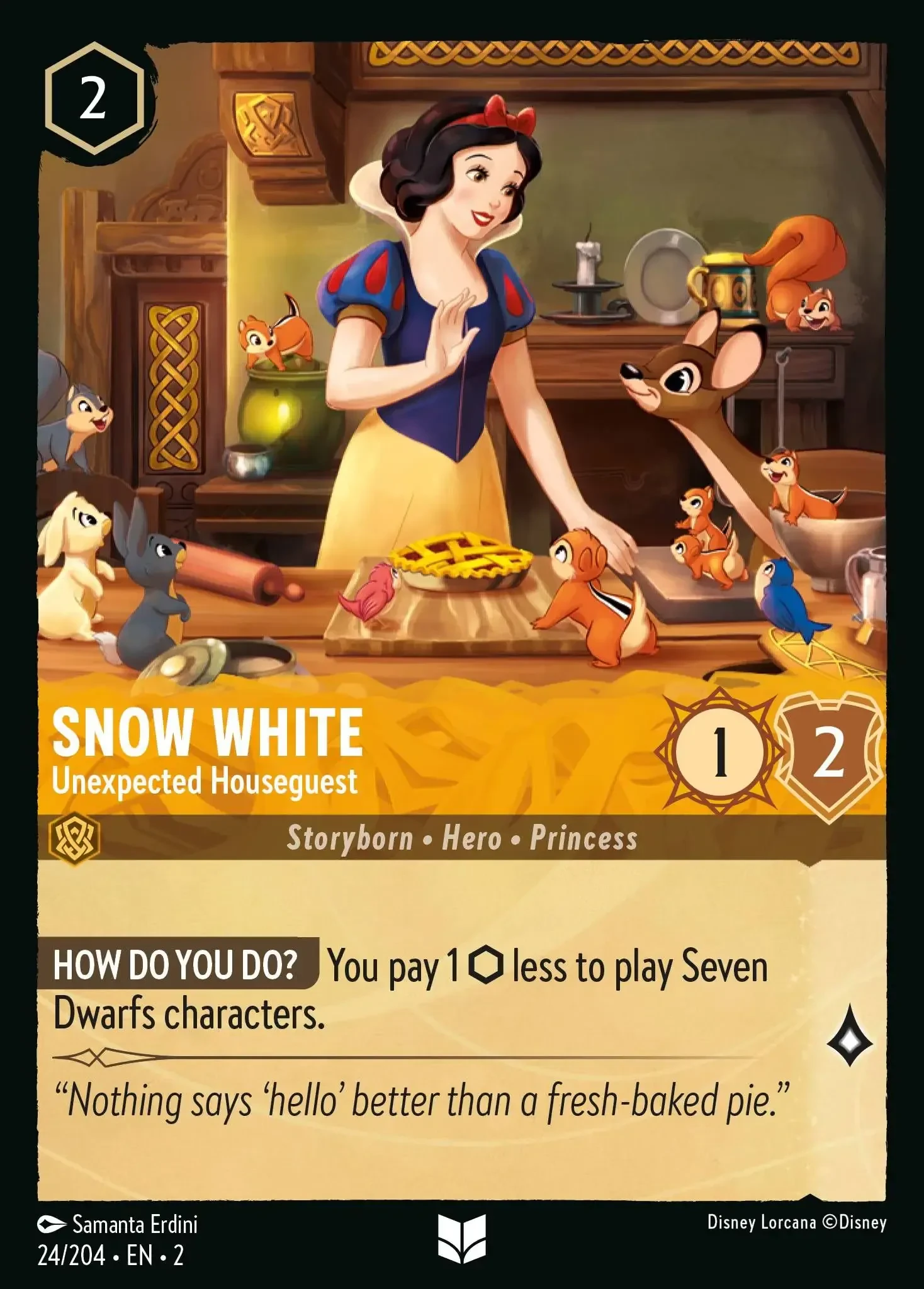 2023 Rise of The Floodborn Snow White - Unexpected Houseguest #24 Uncommon card image
