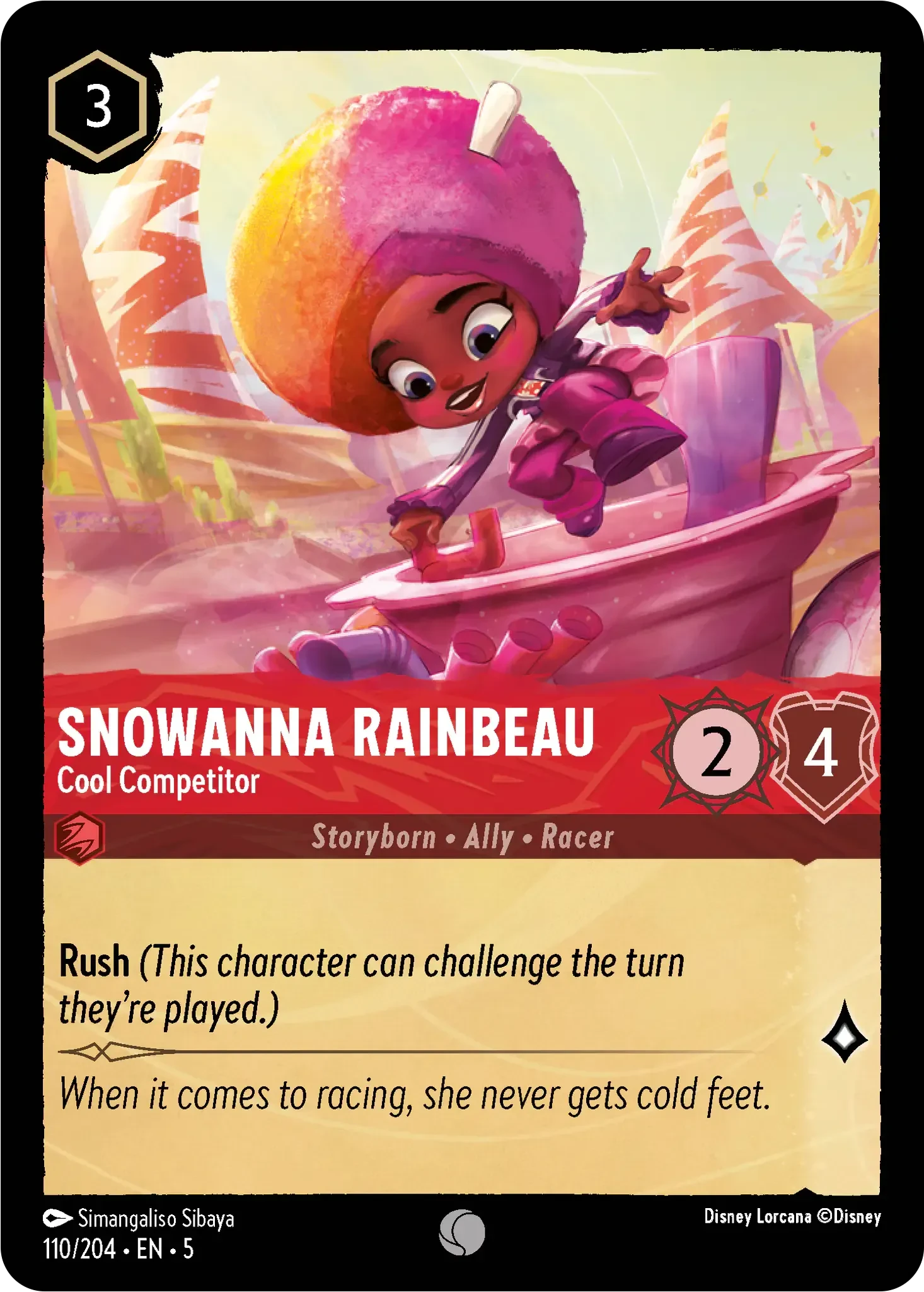 2024 Shimmering Skies Snowanna Rainbeau #110 Common card image