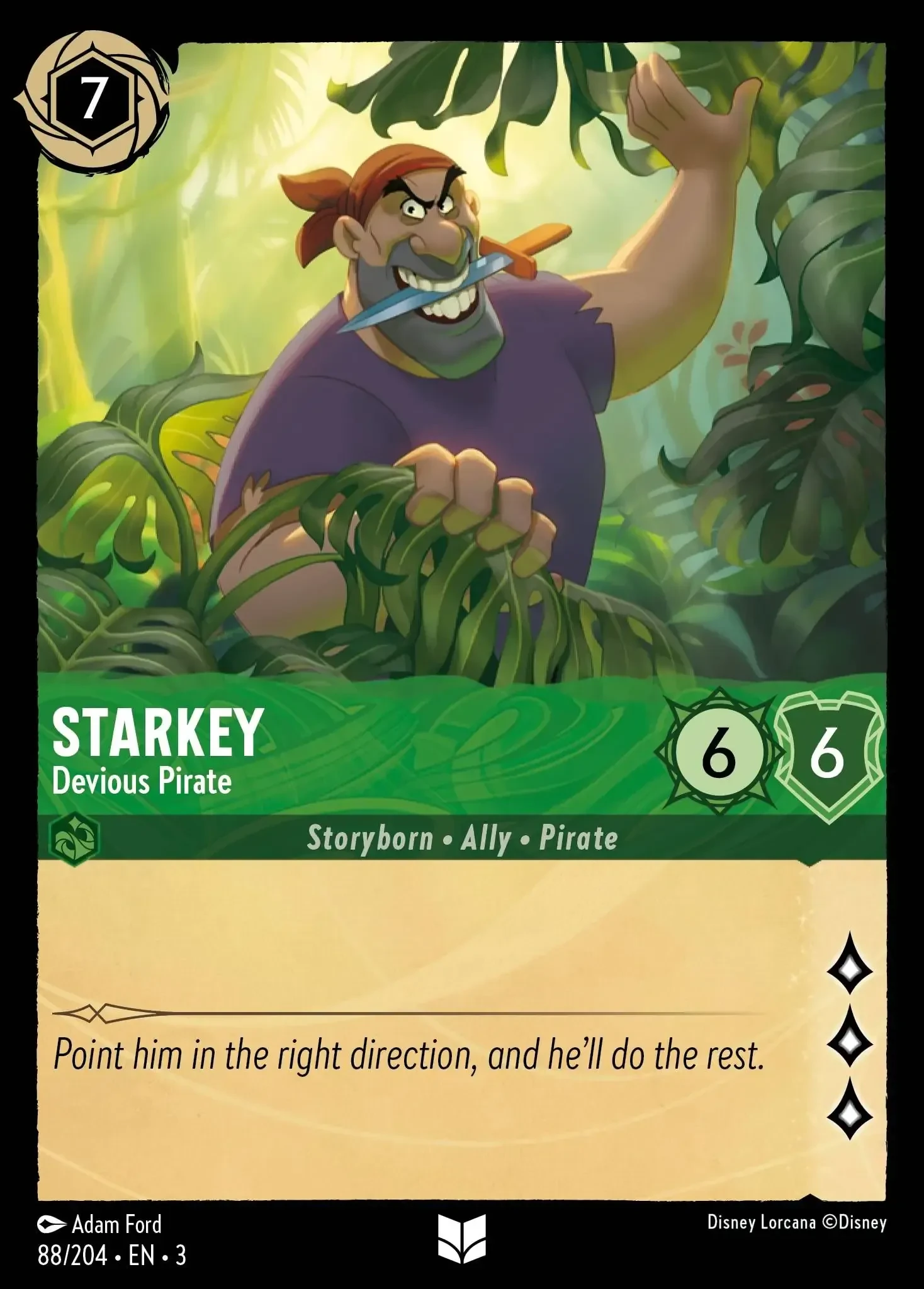 2024 Into the Inklands Starkey - Devious Pirate #88 Uncommon card image