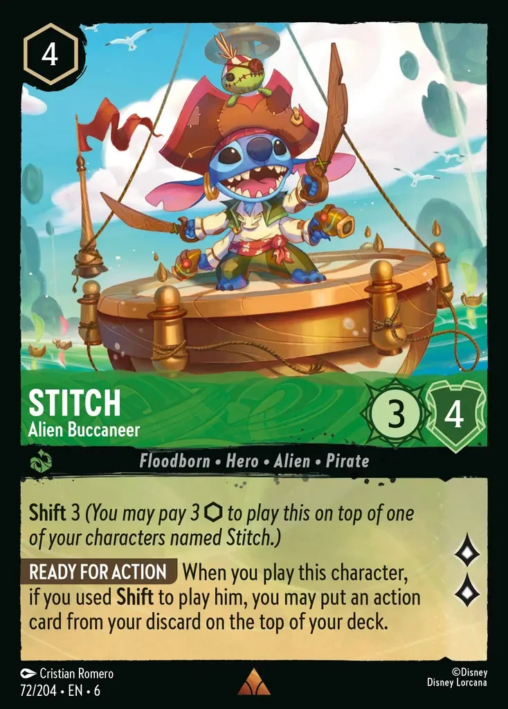 2024 Azurite Sea Stitch - Alien Buccaneer #72 Rare card image