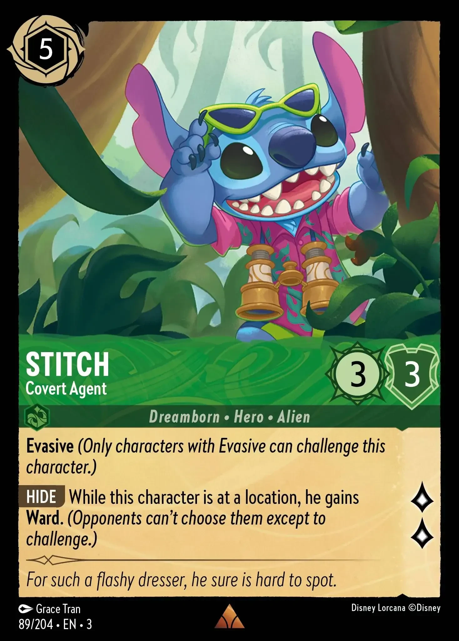 2024 Into the Inklands Stitch - Covert Agent #89 Rare card image