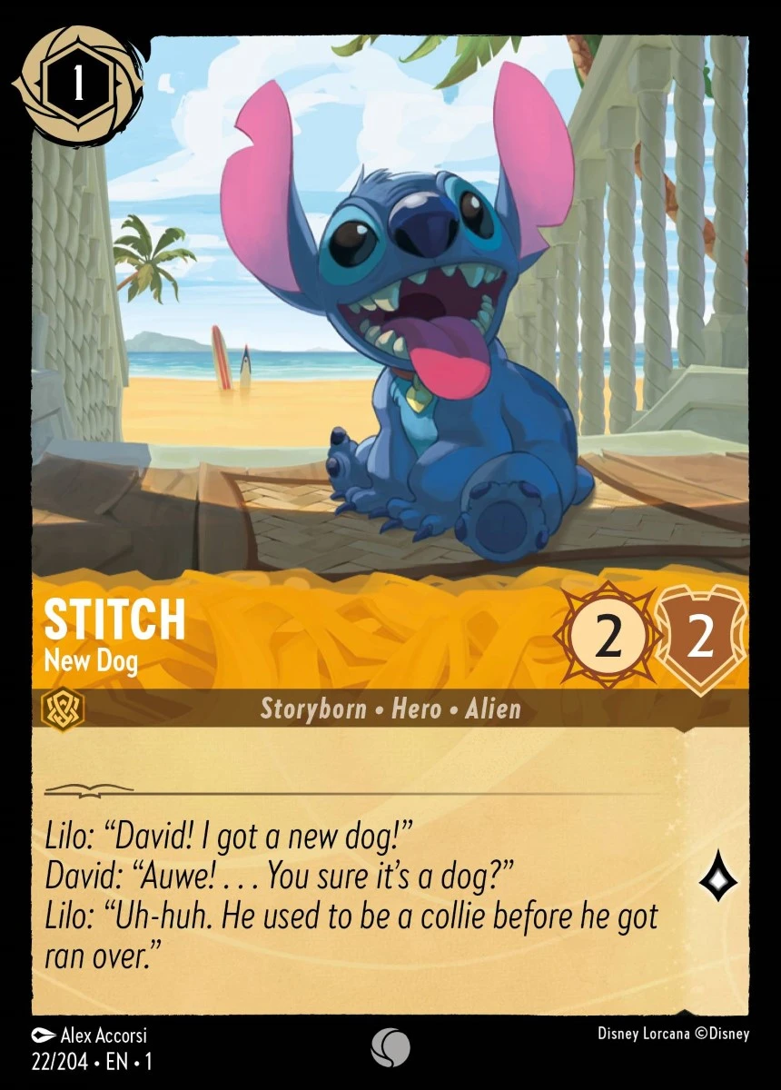 2023 The First Chapter Stitch - New Dog [Demo] Common #22 Common card image