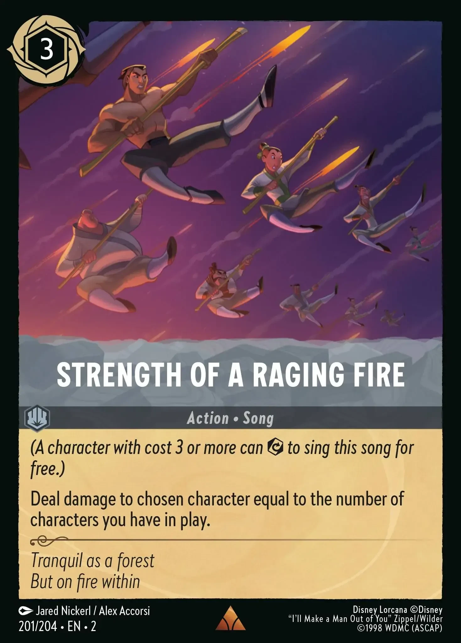 2023 Rise of The Floodborn Strength Of A Raging Fire #201 Rare card image