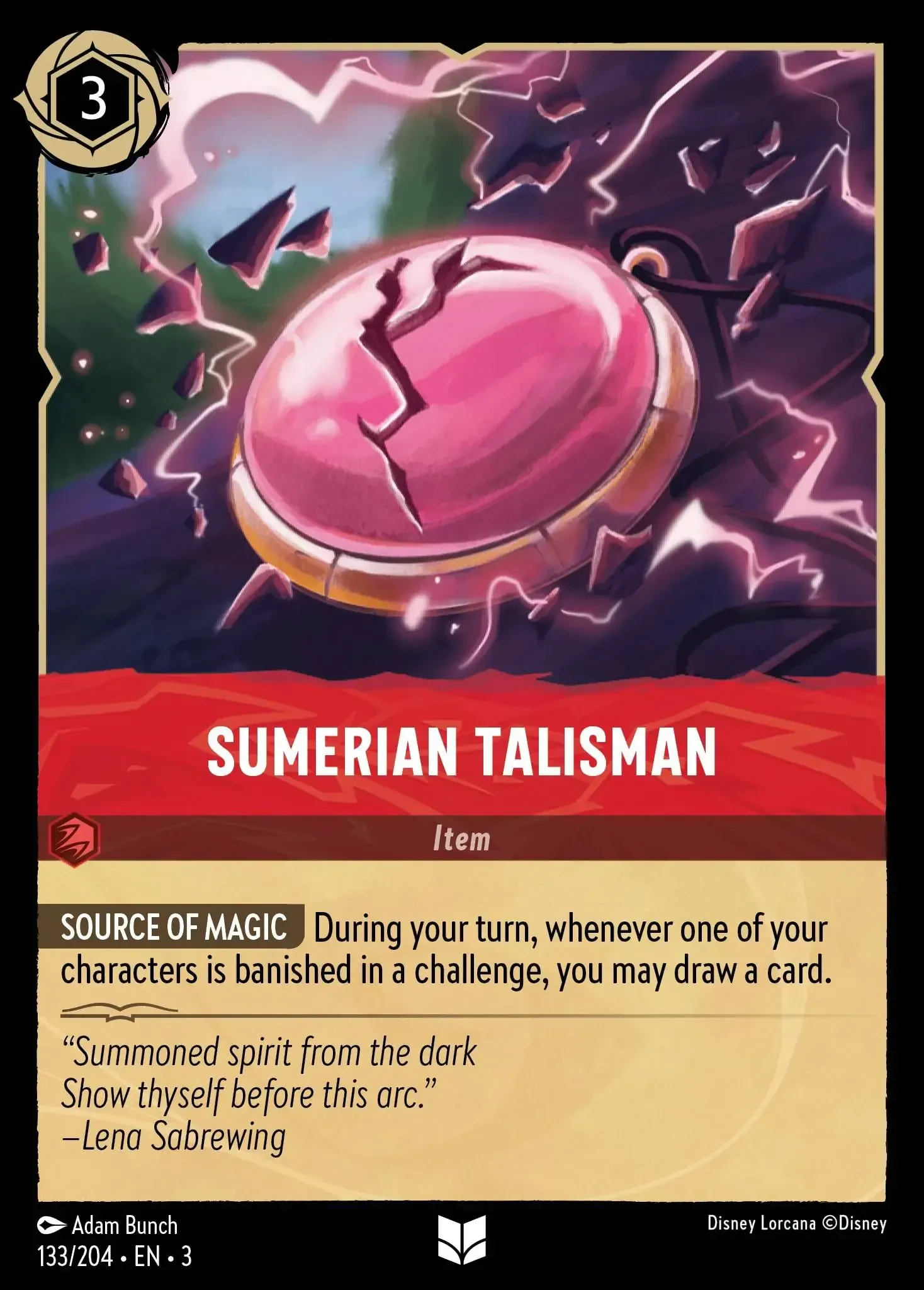 2024 Into the Inklands Sumerian Talisman #133 Uncommon card image