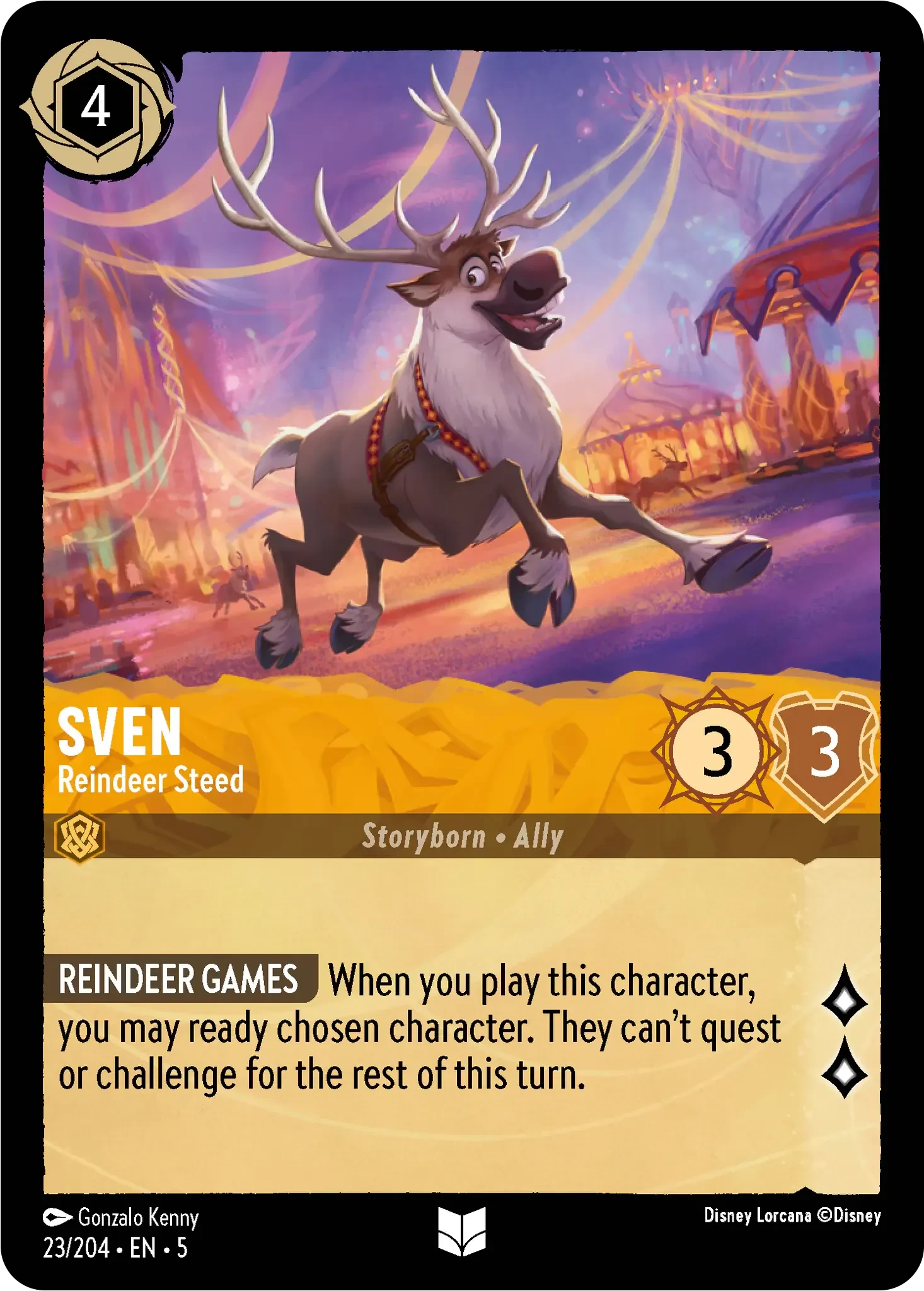 2024 Shimmering Skies Sven - Reindeer Steed Uncommon #23 Uncommon card image