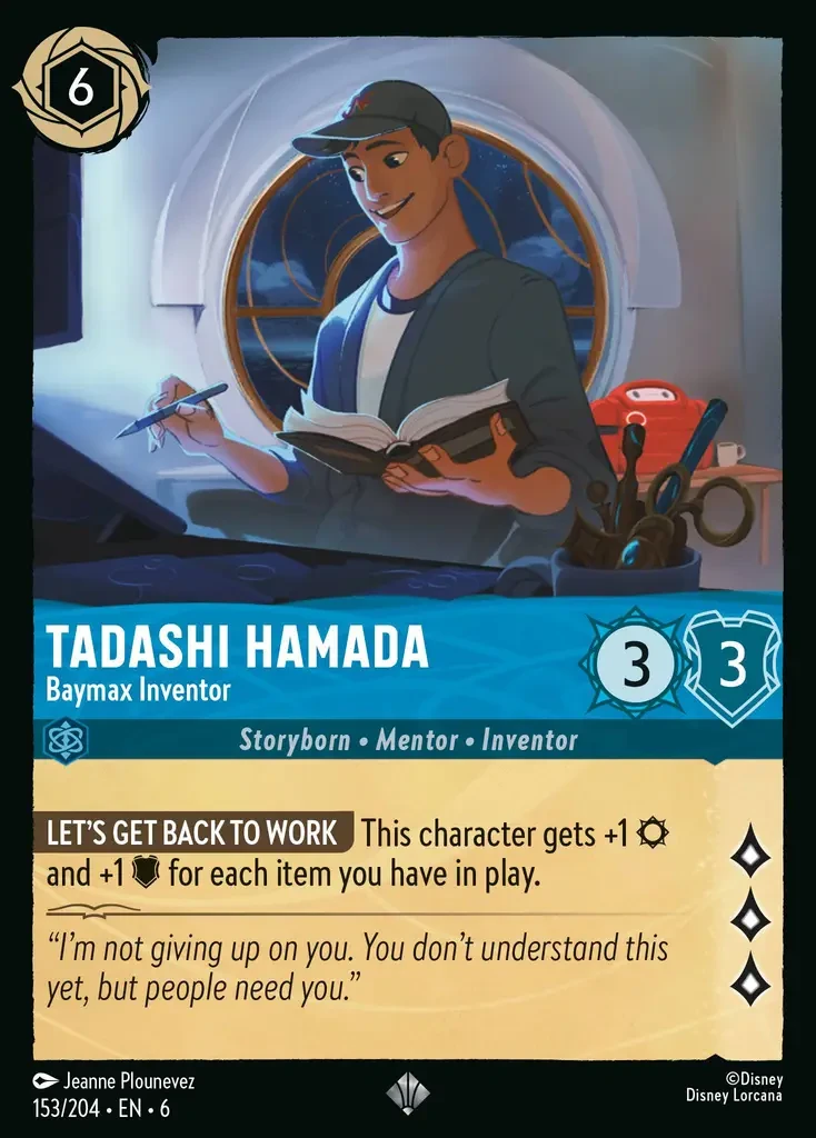 2024 Azurite Sea Tadashi Hamada - Baymax Inventor #153 Super Rare card image