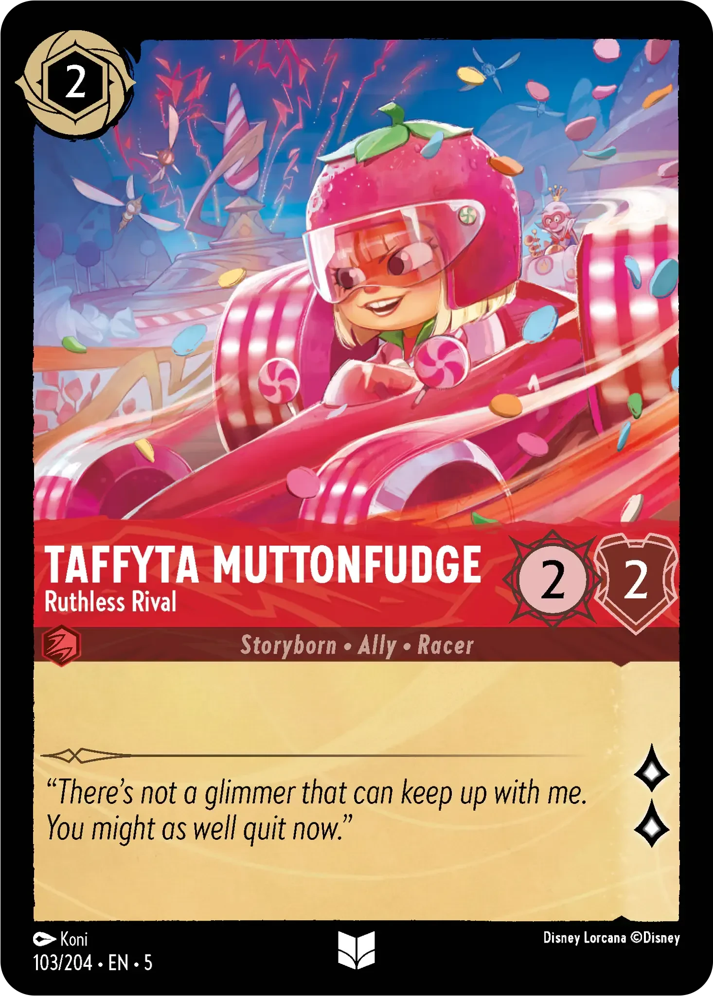 2024 Shimmering Skies Taffyta Muttonfudge - Ruthless Rival #103 Uncommon card image