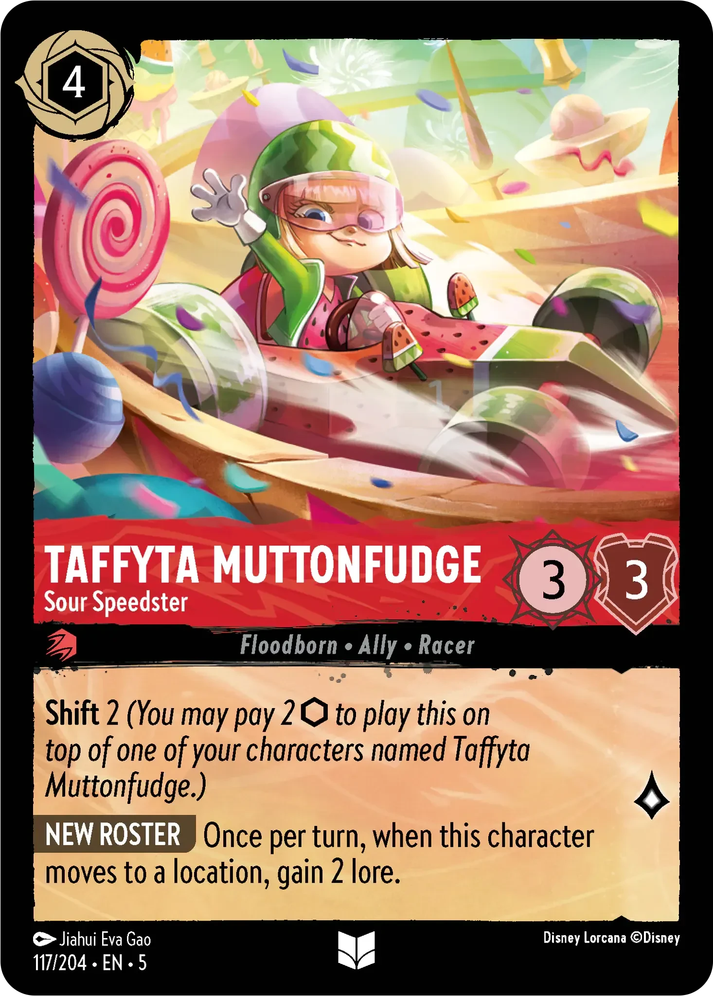 2024 Shimmering Skies Taffyta Muttonfudge - Sour Speedster #117 Uncommon card image