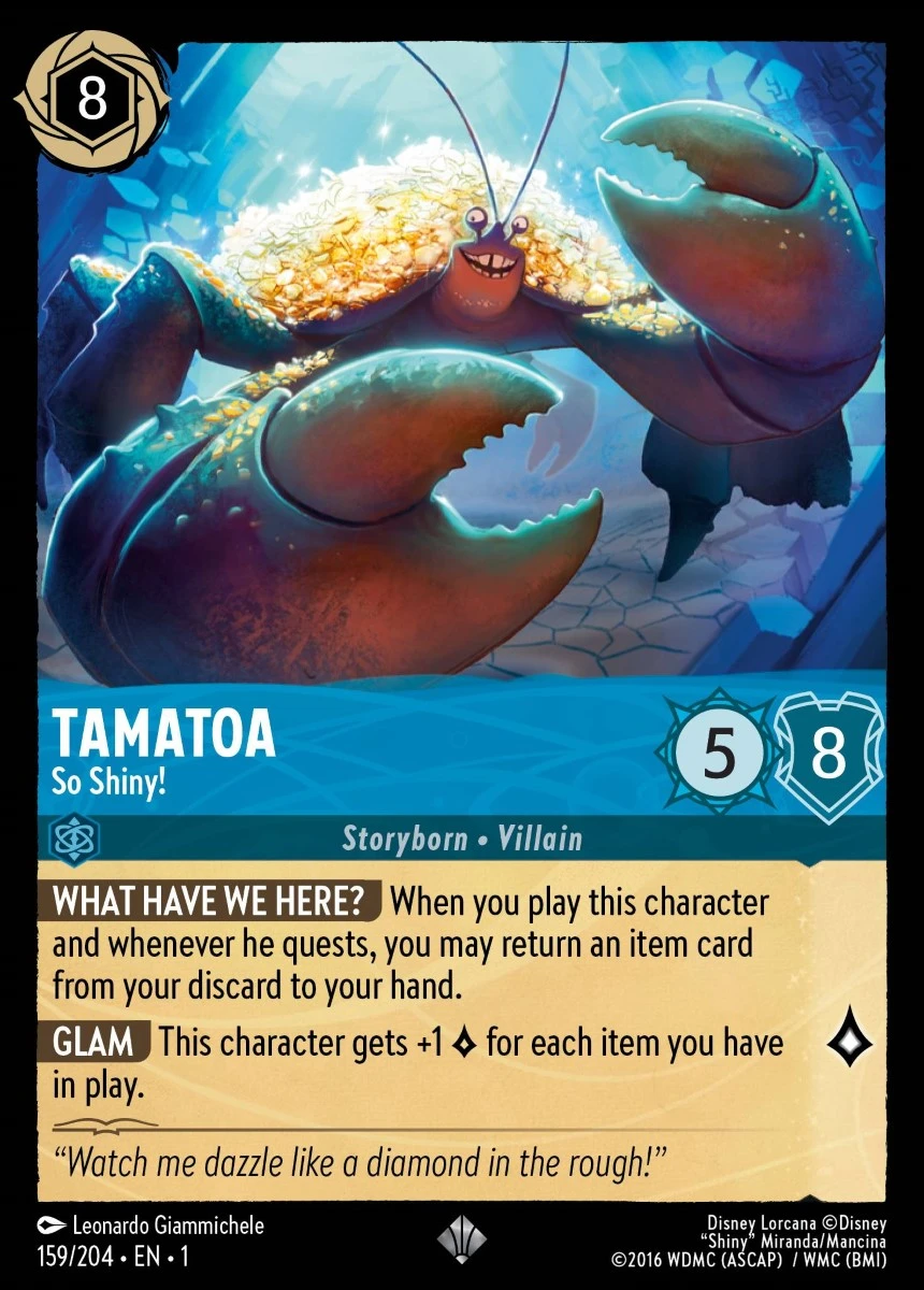 2023 The First Chapter Tamatoa - So Shiny! #159 Super Rare card image