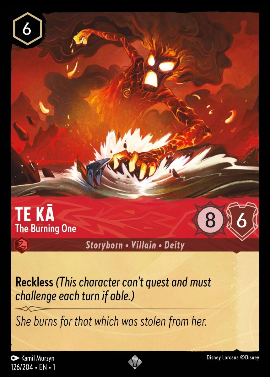 2023 The First Chapter Te Ka - The Burning One #126 Super Rare card image