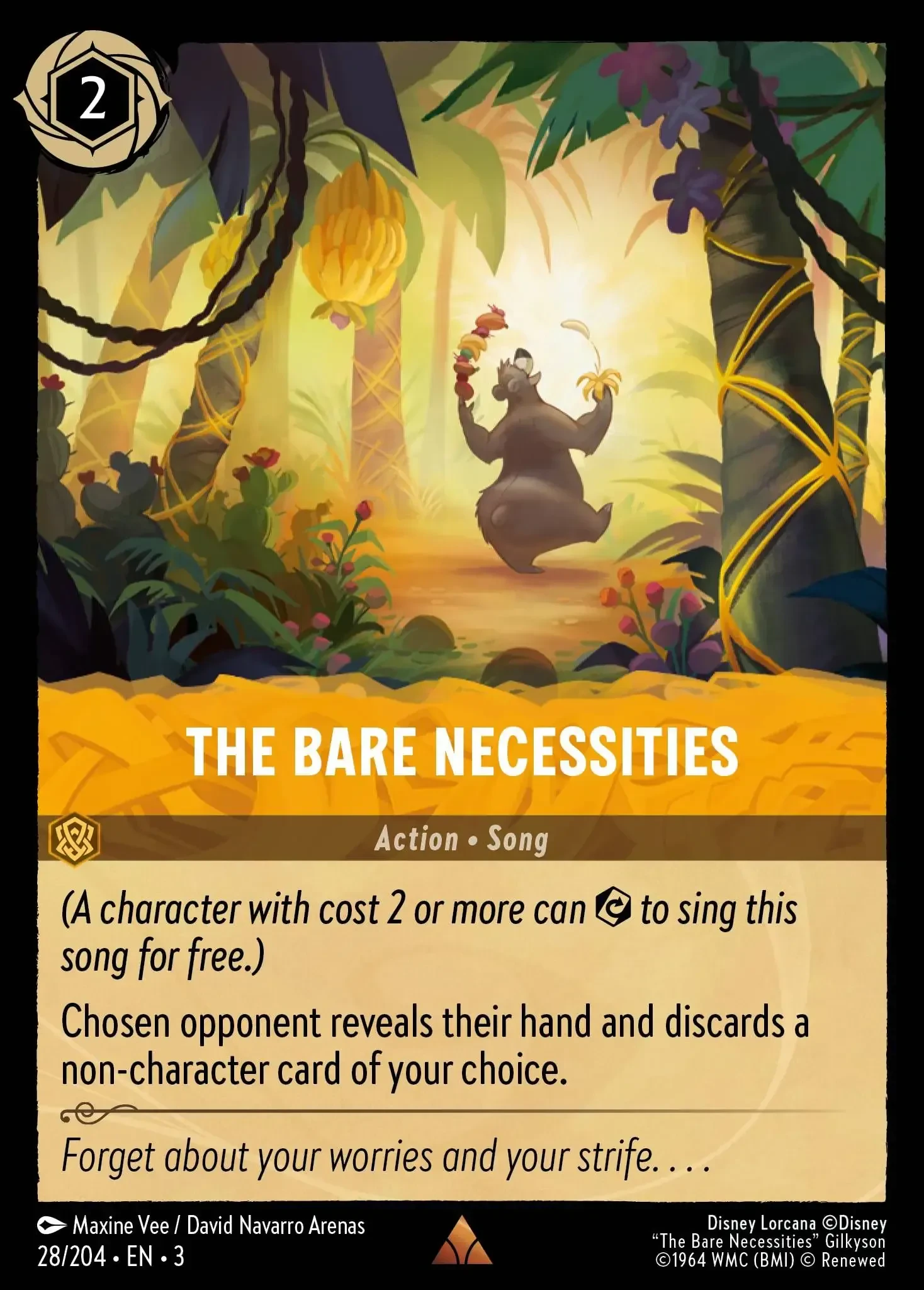 2024 Into the Inklands The Bare Necessities #28 Rare card image