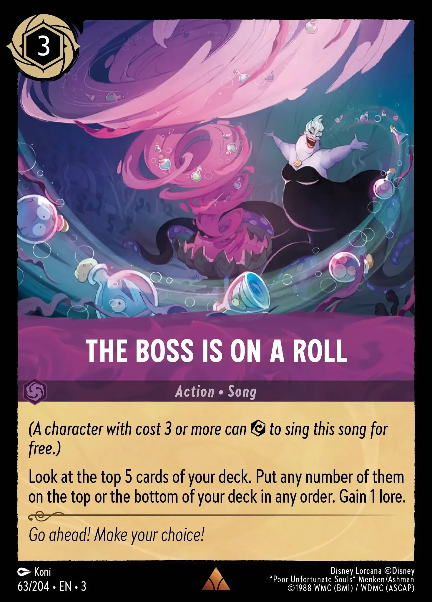 2024 Into the Inklands The Boss Is On A Roll #63 Rare card image