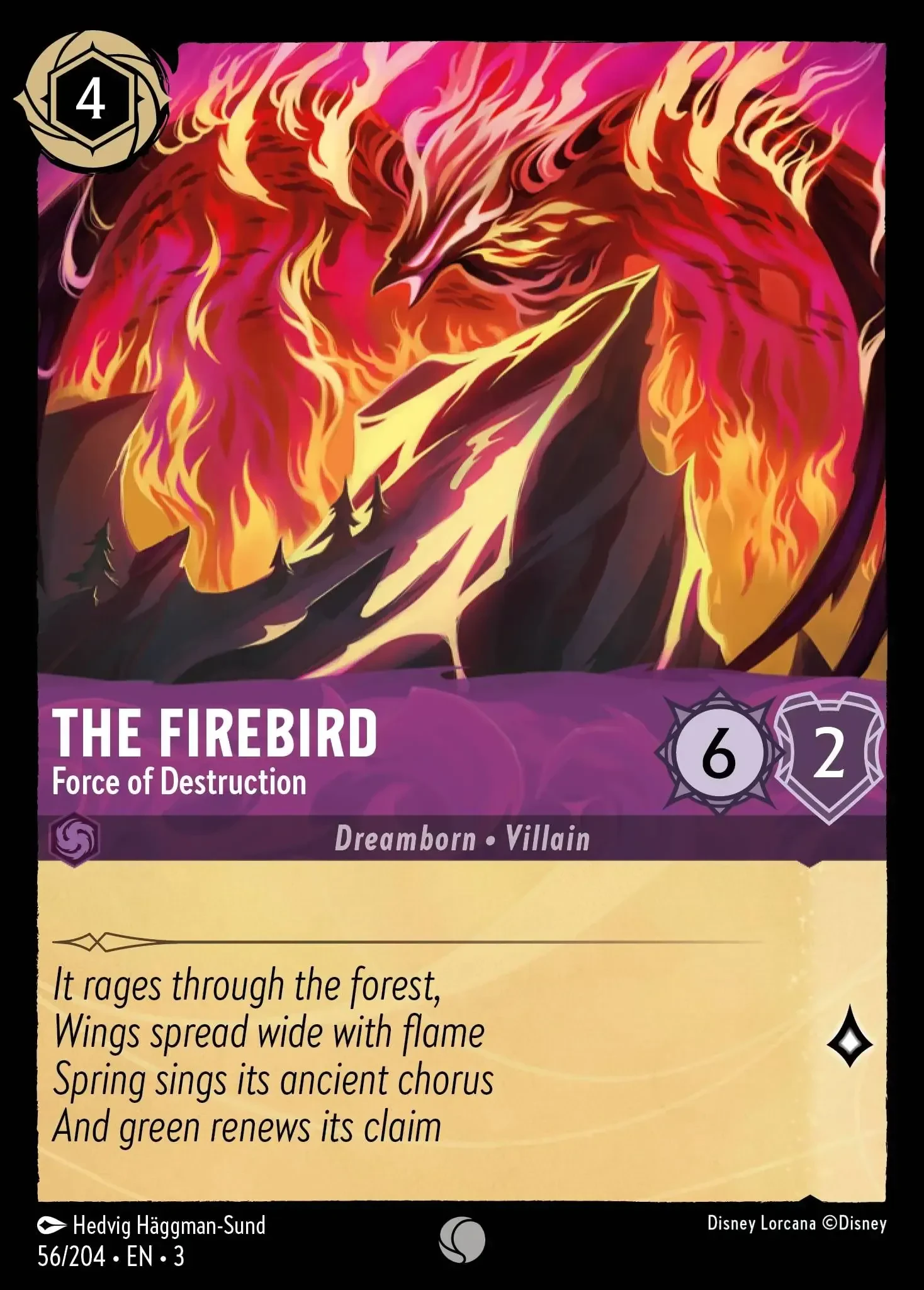 2024 Into the Inklands The Firebird - Force of Destruction #56 Common card image