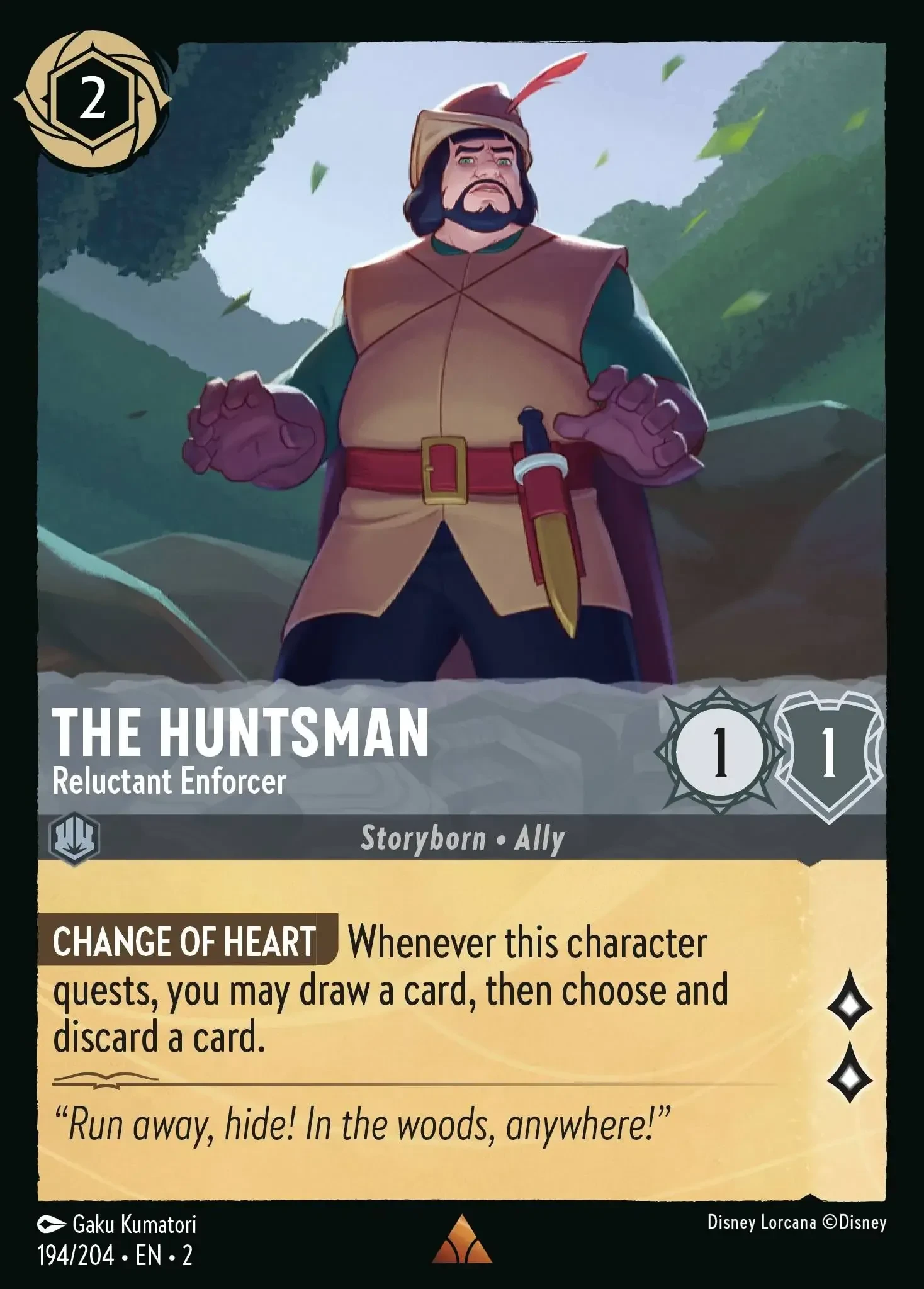 2023 Rise of The Floodborn The Huntsman - Reluctant Enforcer #194 Rare card image