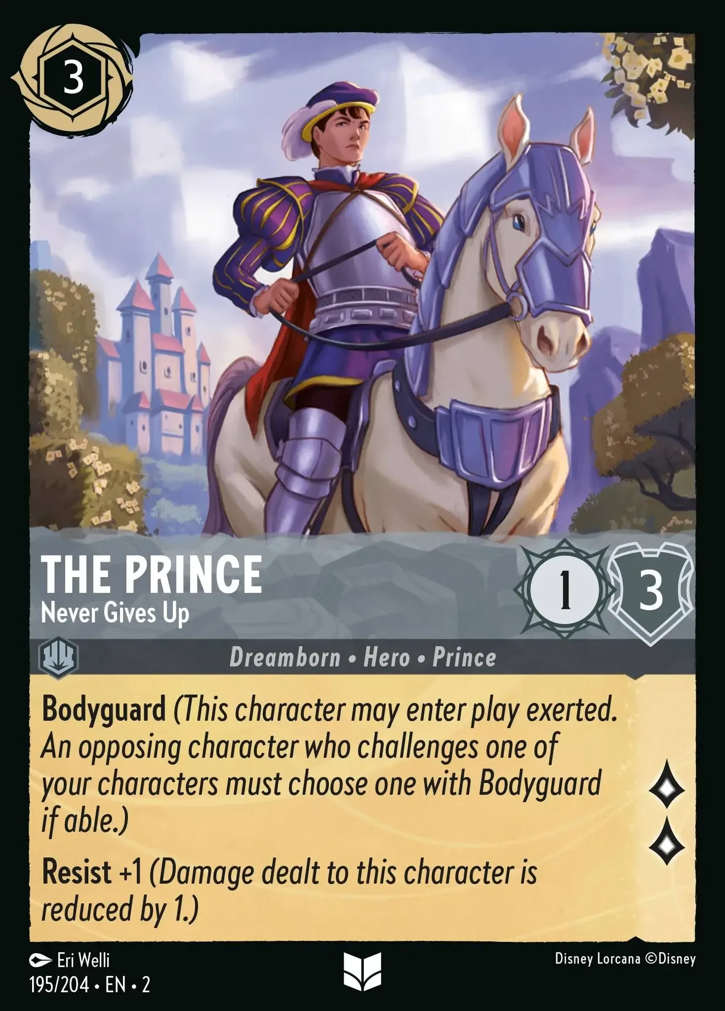 2023 Rise of The Floodborn The Prince - Never Gives Up #195 Uncommon card image