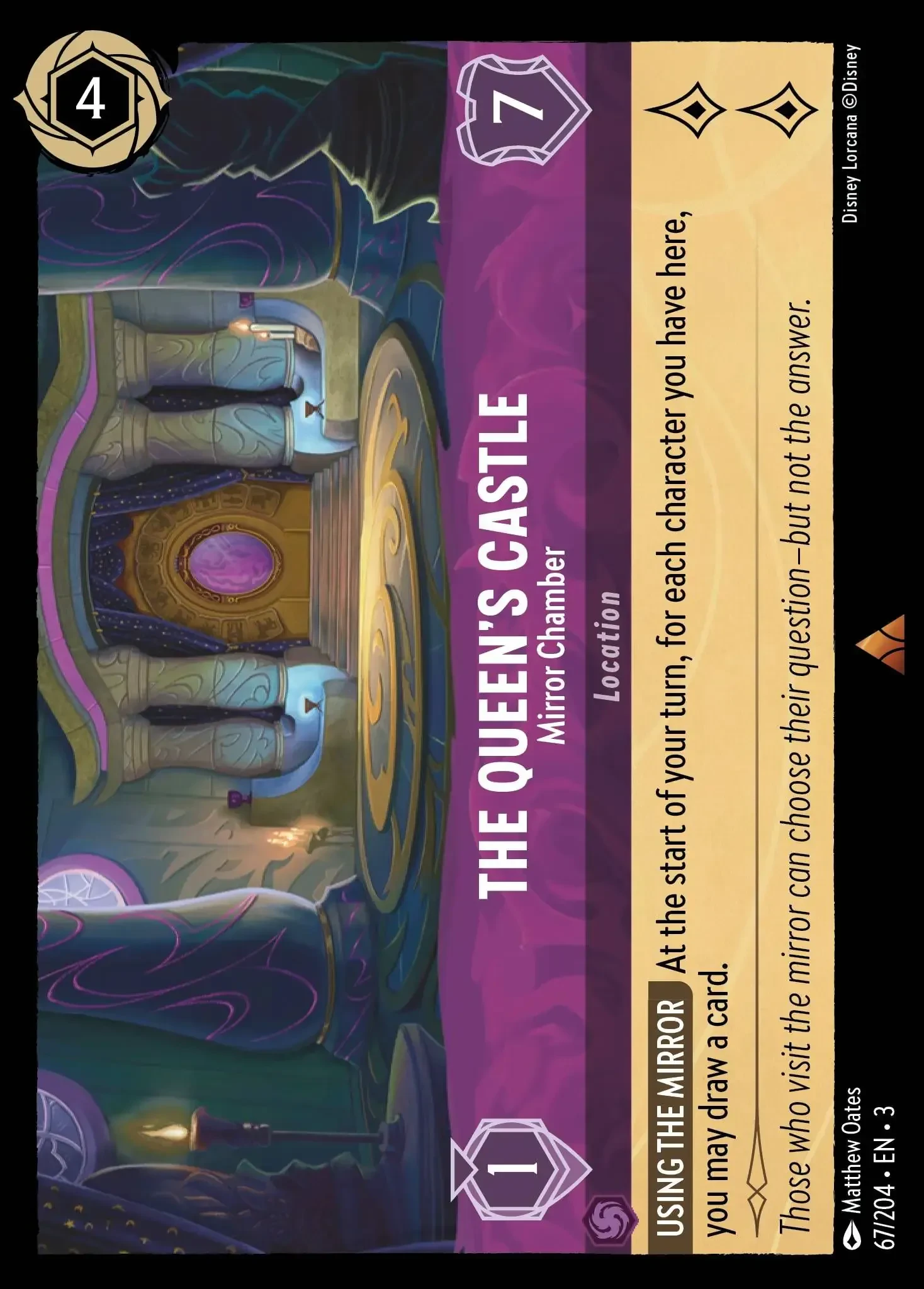 2024 Into the Inklands The Queen's Castle - Mirror Chamber #67 Rare card image