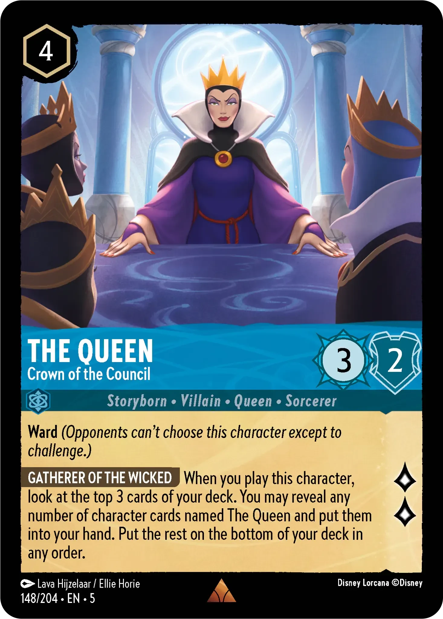 2024 Shimmering Skies The Queen - Crown of the Council #148 Rare card image