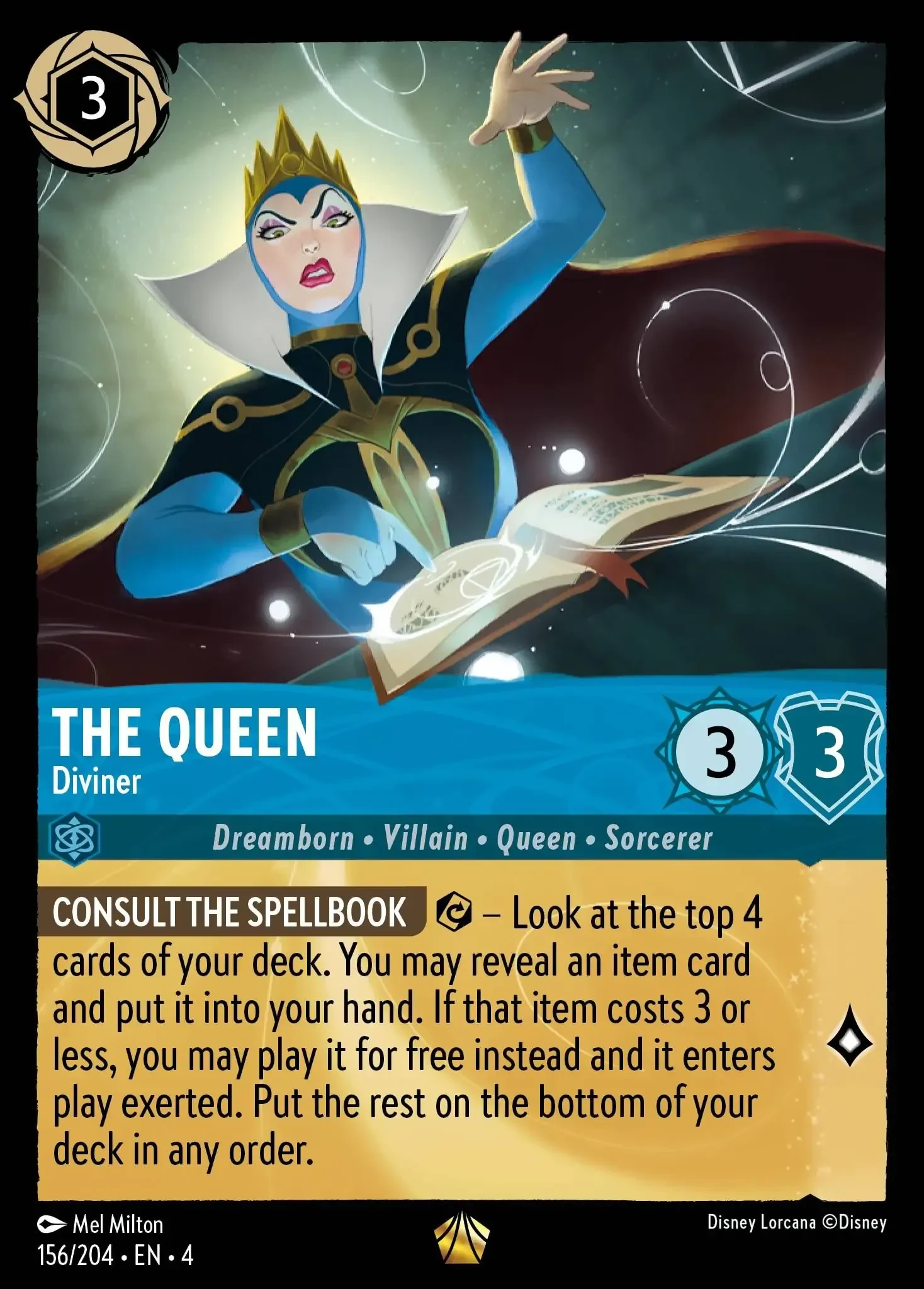 2024 Ursula's Return The Queen - Diviner #156 Legendary card image