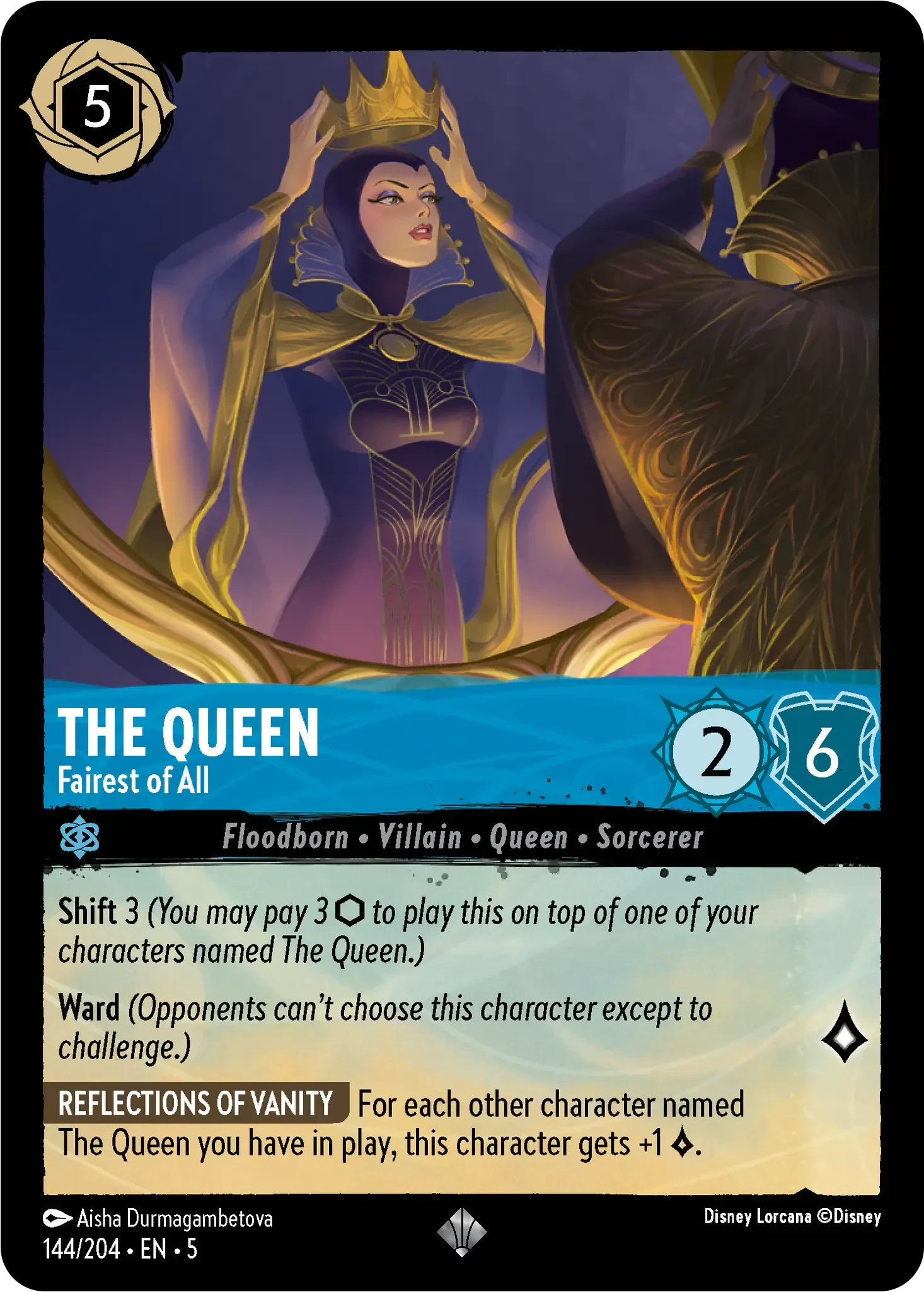 2024 Shimmering Skies The Queen - Fairest of All #144 Super Rare card image
