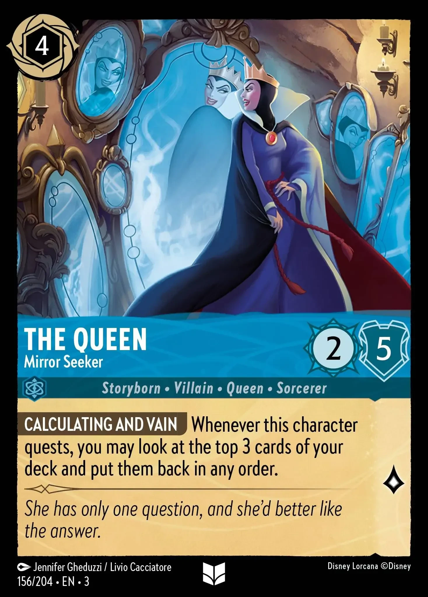 2024 Into the Inklands The Queen - Mirror Seeker #156 Uncommon card image