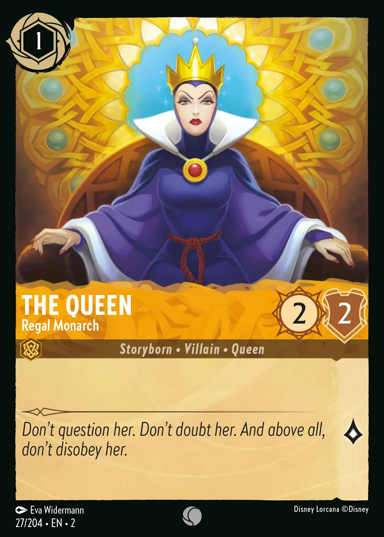 2023 Rise of The Floodborn The Queen - Regal Monarch #27 Common card image