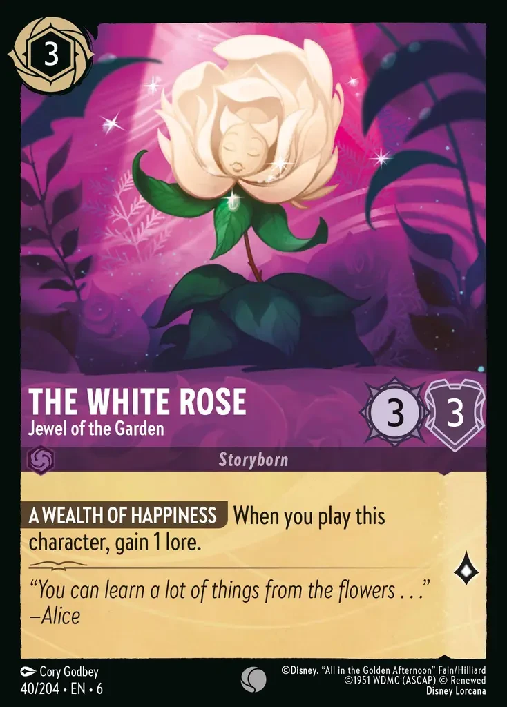 2024 Azurite Sea The White Rose - Jewel of the Garden #40 Common card image