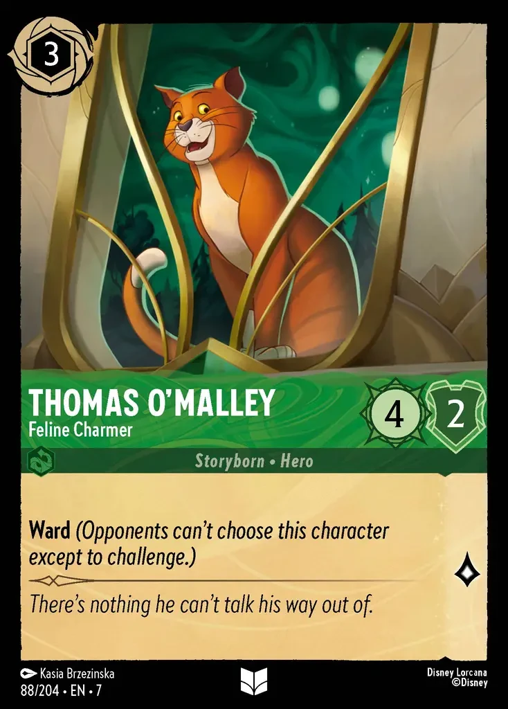 2025 Archazia's Island Thomas O'Malley - Feline Charmer #88 Uncommon card image