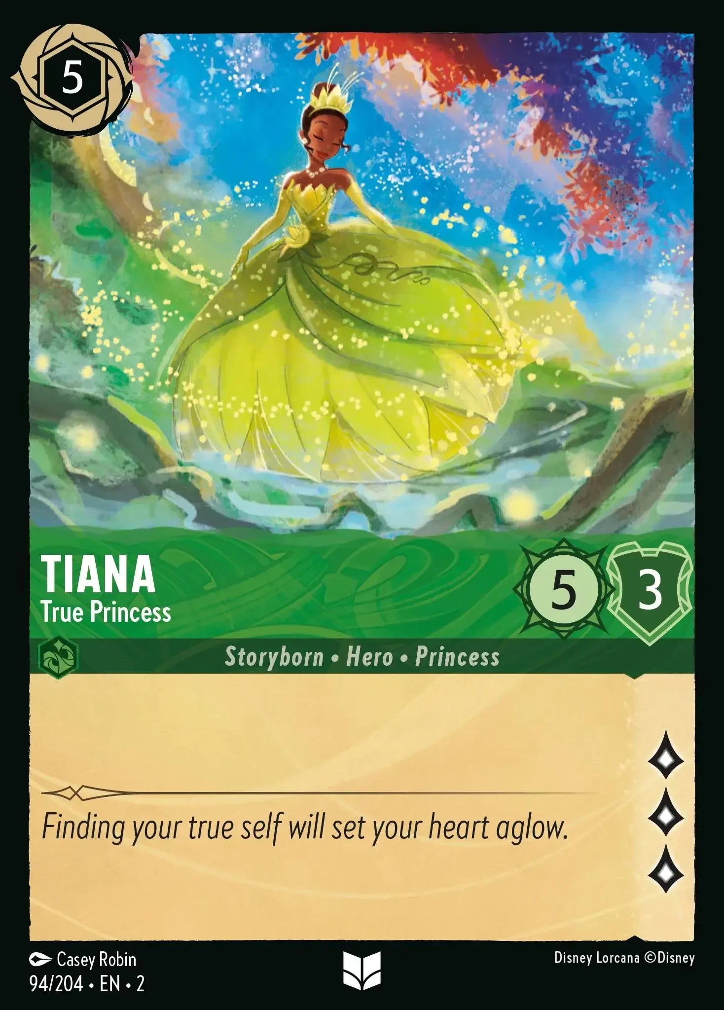 2023 Rise of The Floodborn Tiana - True Princess #94 Uncommon card image