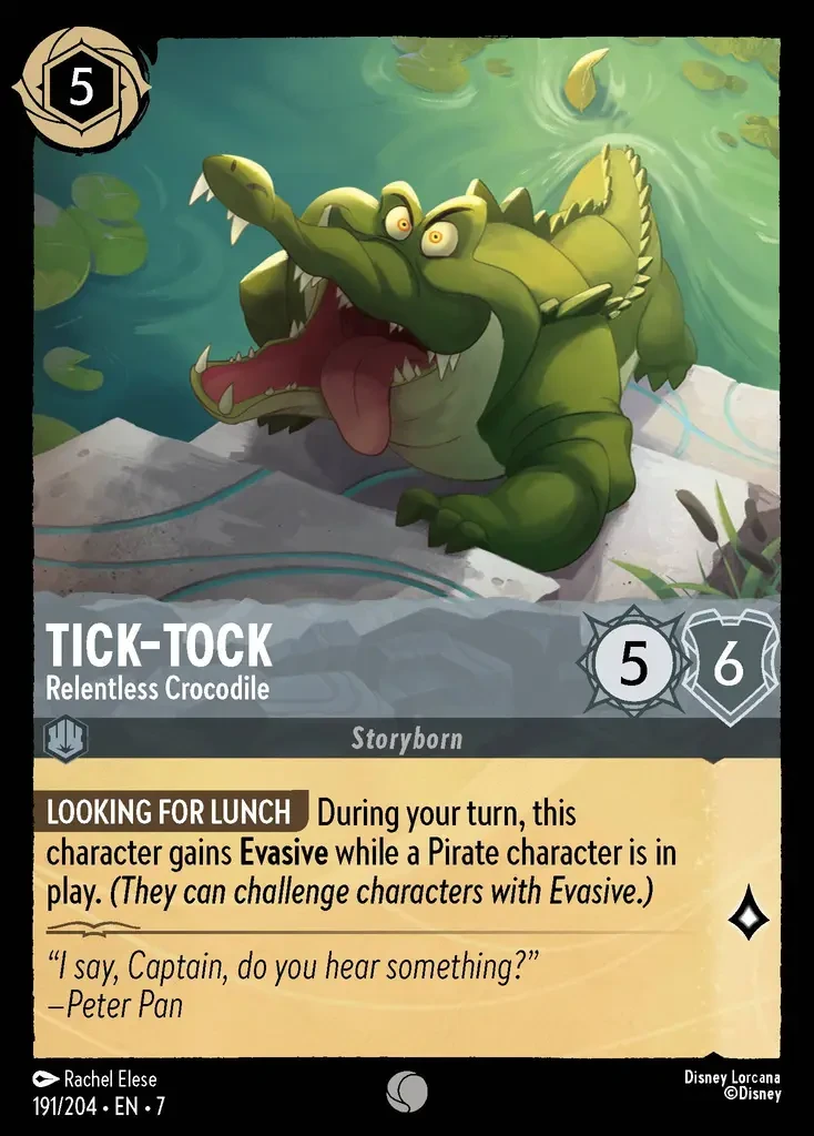 2025 Archazia's Island Tick-Tock - Relentless Crocodile #191 Common card image