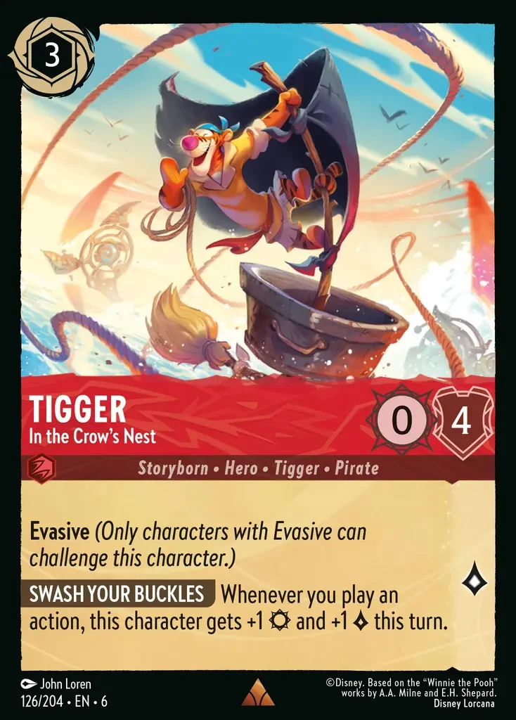 2024 Azurite Sea Tigger - In the Crow's Nest #126 Rare card image