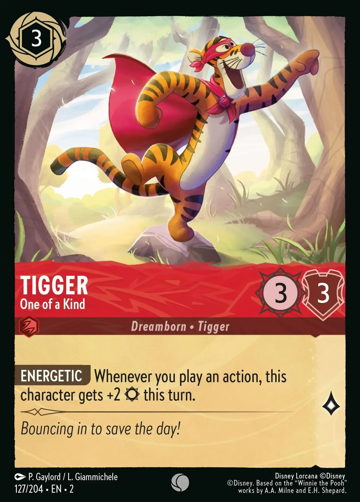 2023 Rise of The Floodborn Tigger - One Of A Kind #127 Common card image