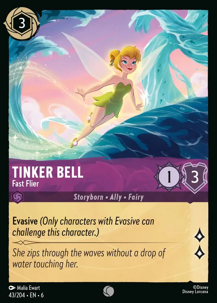 2024 Azurite Sea Tinker Bell - Fast Flier #43 Common card image