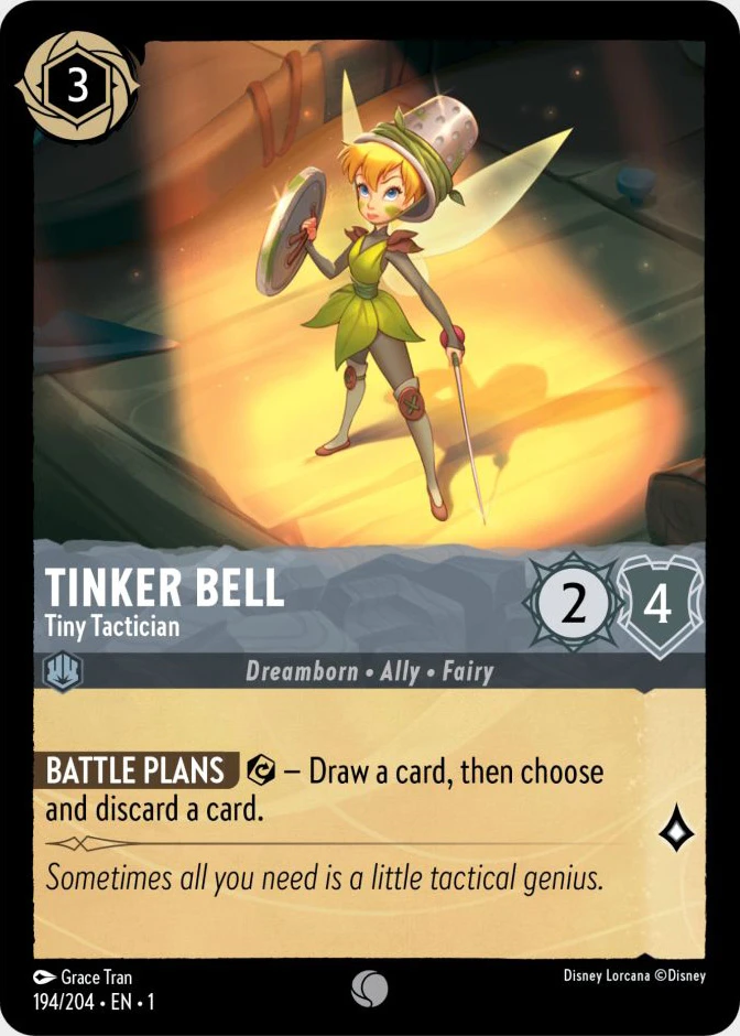 2023 The First Chapter Tinker Bell - Tiny Tactician [Foil] Common #194 Common card image