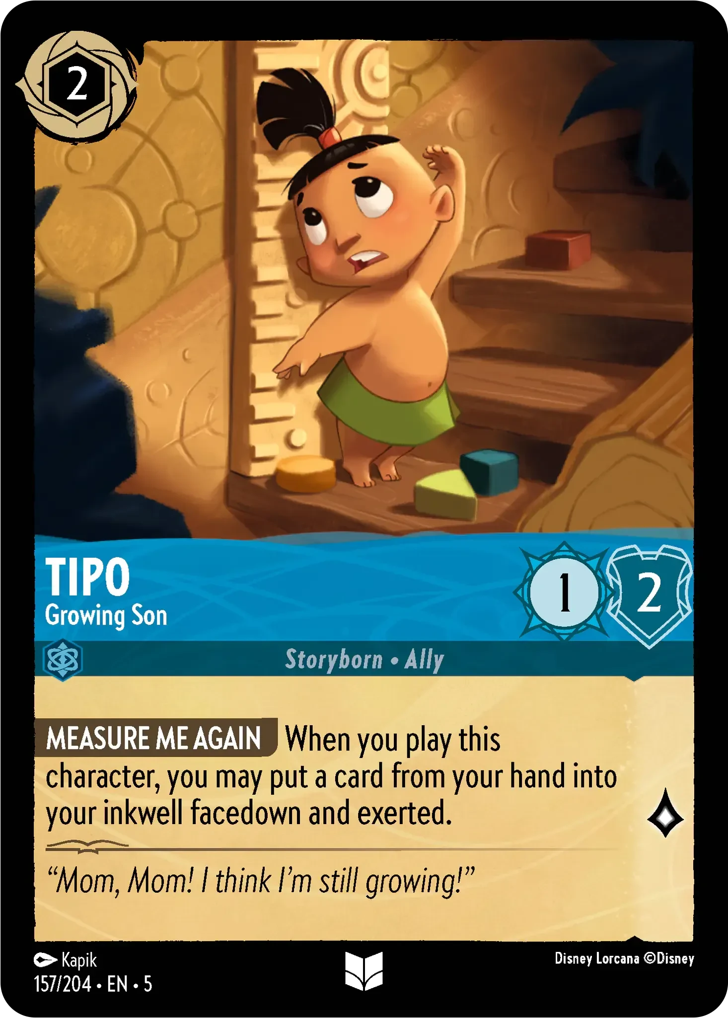 2024 Shimmering Skies Tipo - Growing Son #157 Uncommon card image