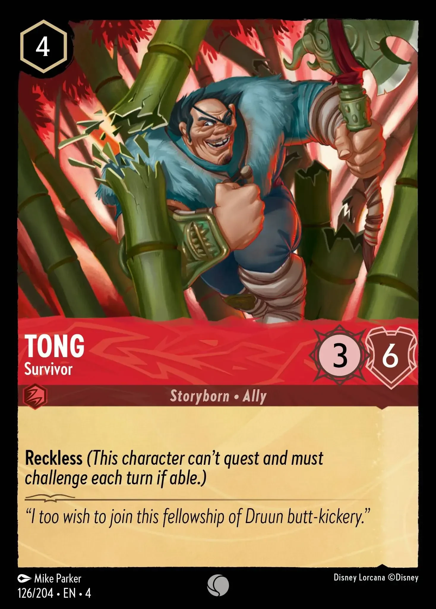 2024 Ursula's Return Tong - Survivor Common #126 Common card image