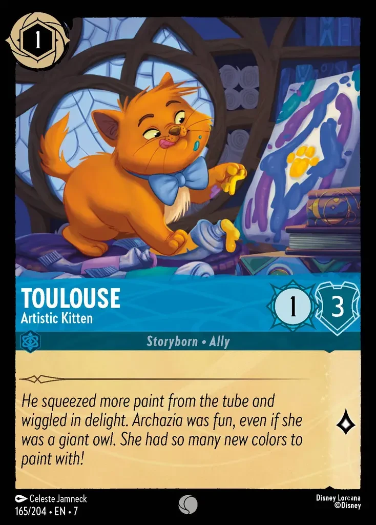 2025 Archazia's Island Toulouse - Artistic Kitten #165 Common card image