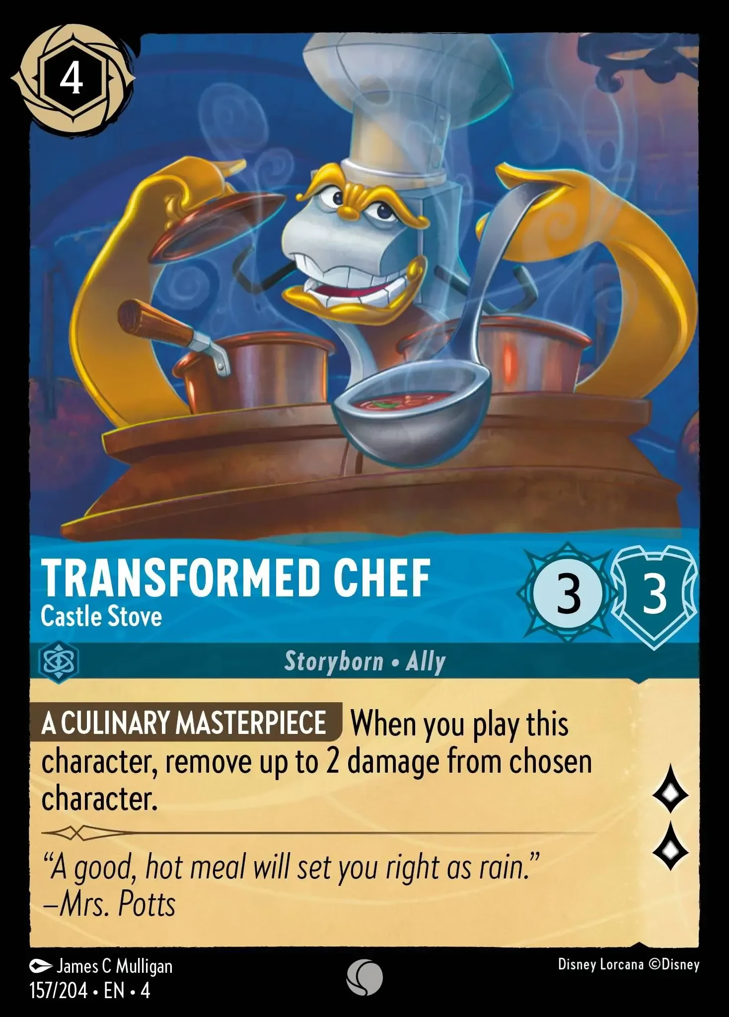 2024 Ursula's Return Transformed Chef - Castle Stove Common #157 Common card image