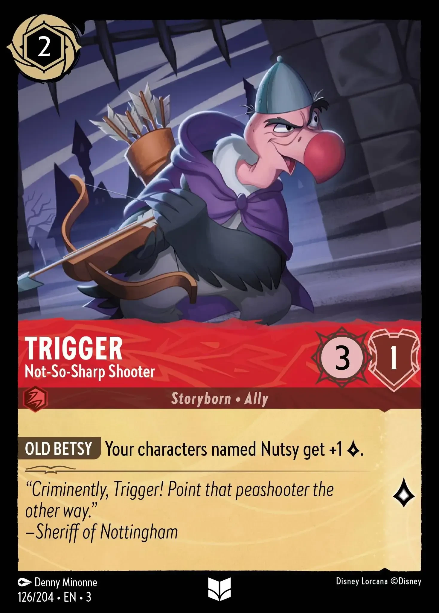 2024 Into the Inklands Trigger - Not-So-Sharp Shooter Uncommon #126 Uncommon card image