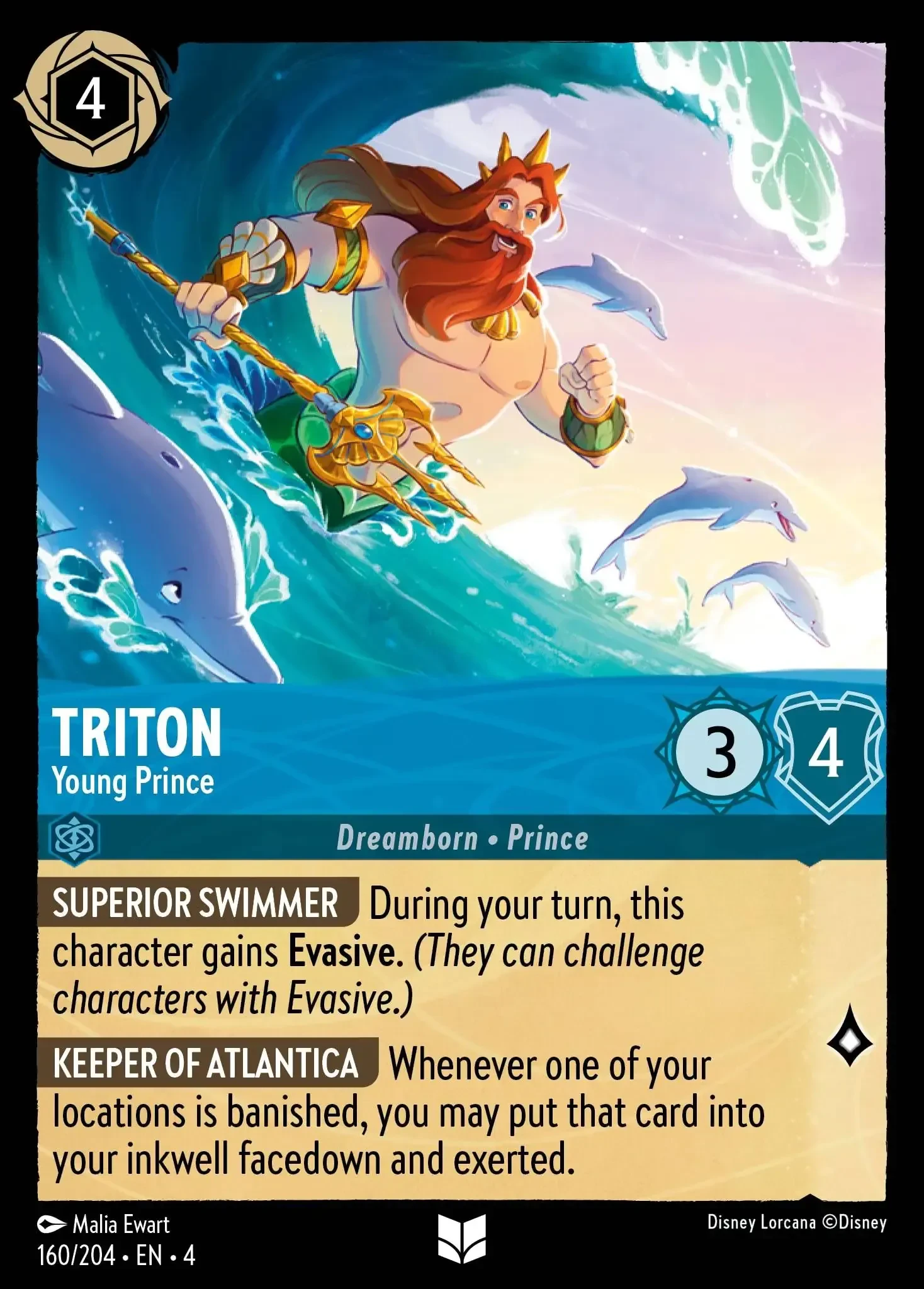 2024 Ursula's Return Triton - Young Prince #160 Uncommon card image