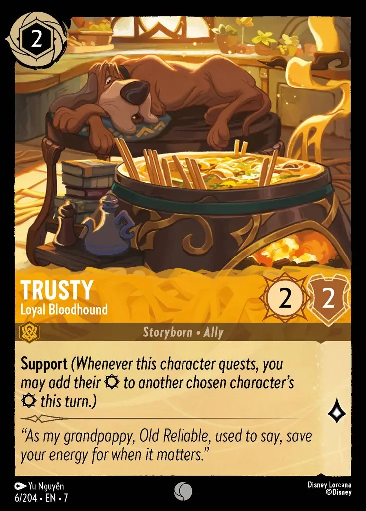 2025 Archazia's Island Trusty - Loyal Bloodhound #6 Common card image