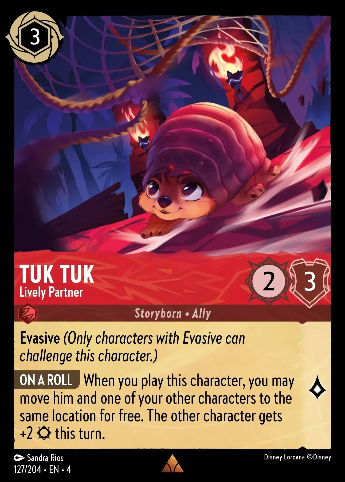2024 Ursula's Return Tuk Tuk - Lively Partner Rare #127 Rare card image