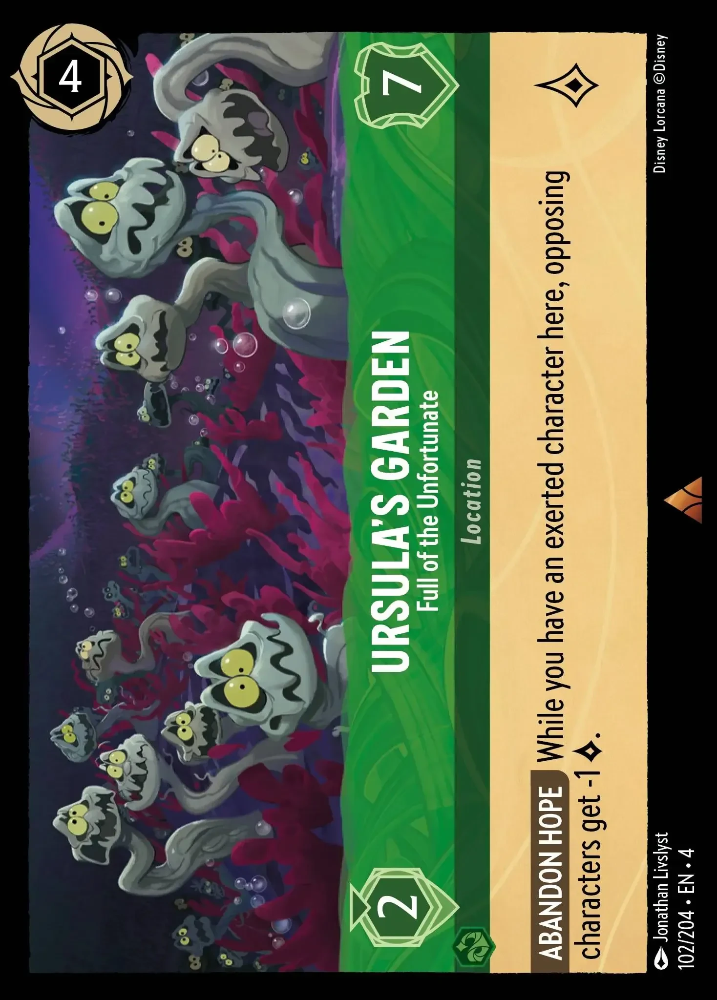 2024 Ursula's Return Ursula's Garden - Full of the Unfortunate Rare #102 Rare card image