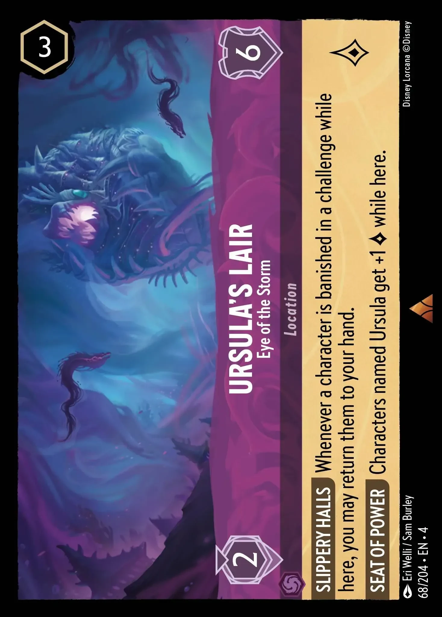 2024 Ursula's Return Ursula's Lair - Eye of the Storm [Foil] Rare #68 Rare card image