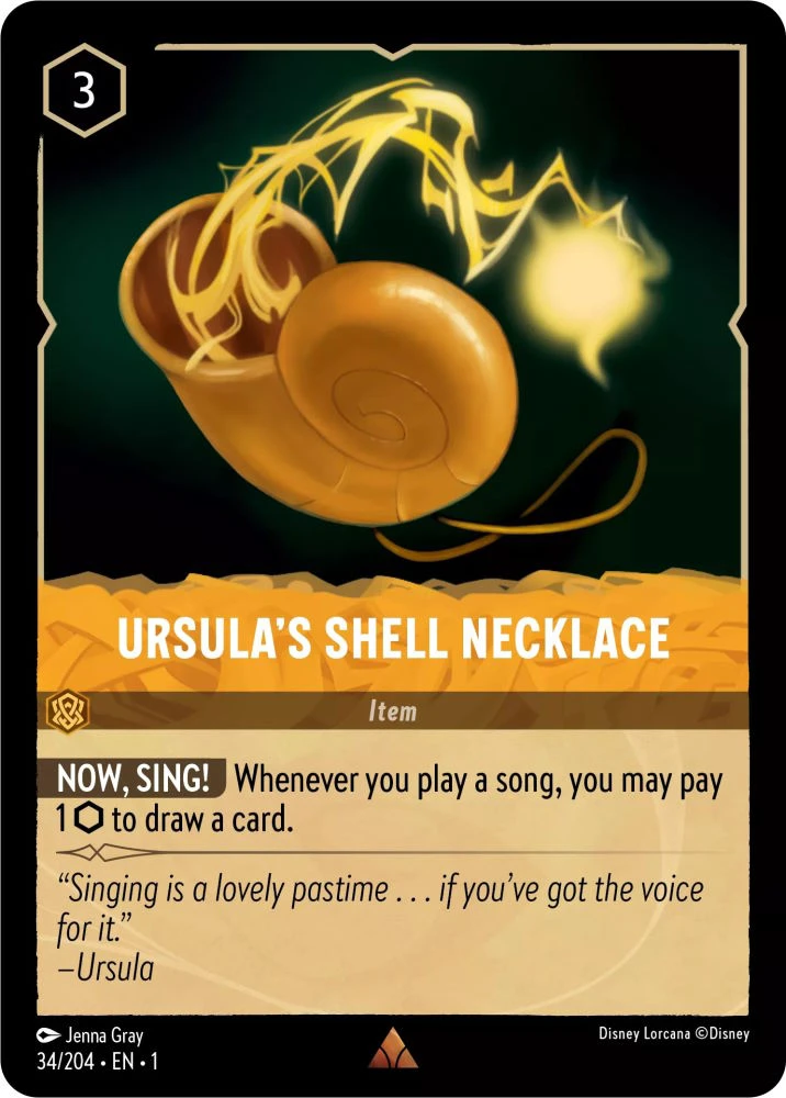2023 The First Chapter Ursula's Shell Necklace Rare #34 Rare card image