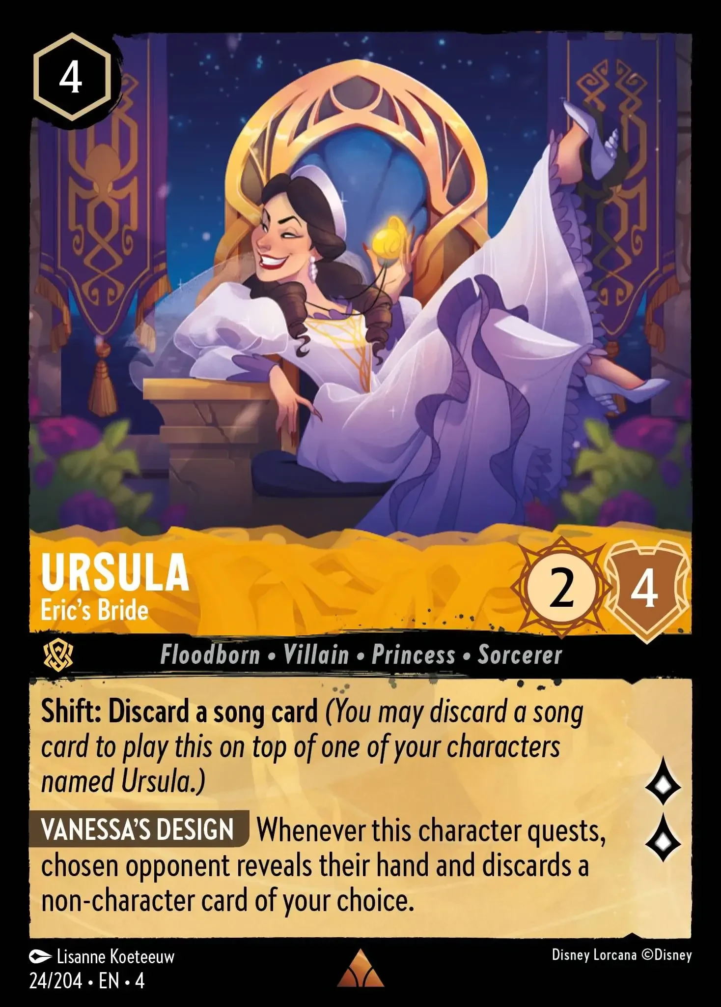 2024 Ursula's Return Ursula - Eric's Bride [Foil] Rare #24 Rare card image